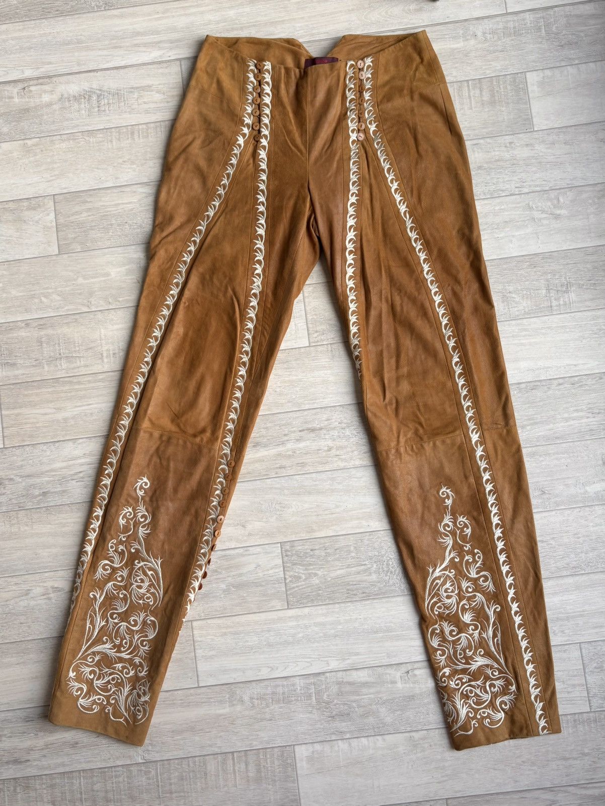 Kenzo Kenzo vintage country cowboy leather embroidered trousers Size US 40 / EU 56 - 10 Thumbnail