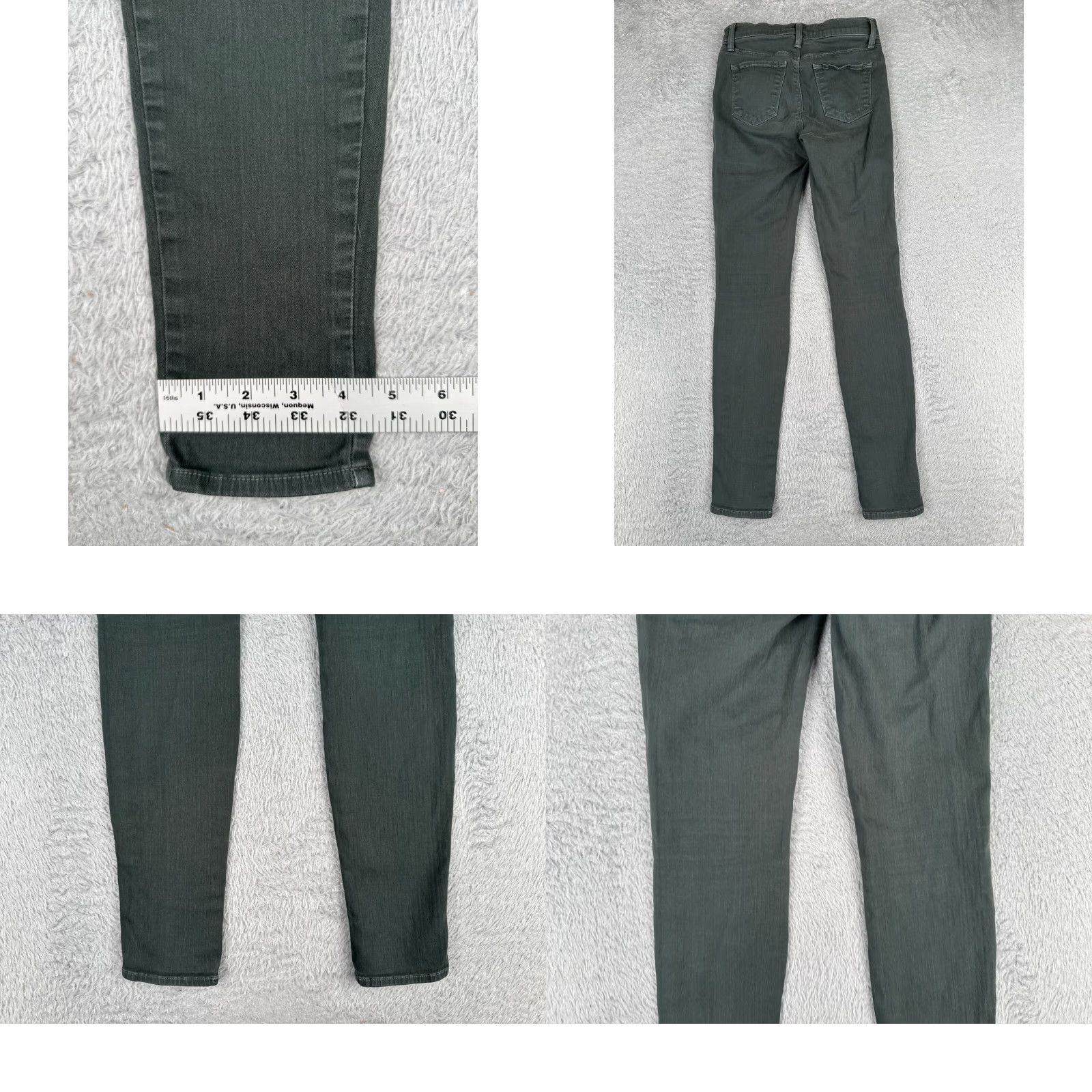 J Brand JBrand Jeans Womnens 25 Gray Green Denim Skinny Cotton Blend Mid Rise 25x29 Size 42" / US 20 - 10 Thumbnail