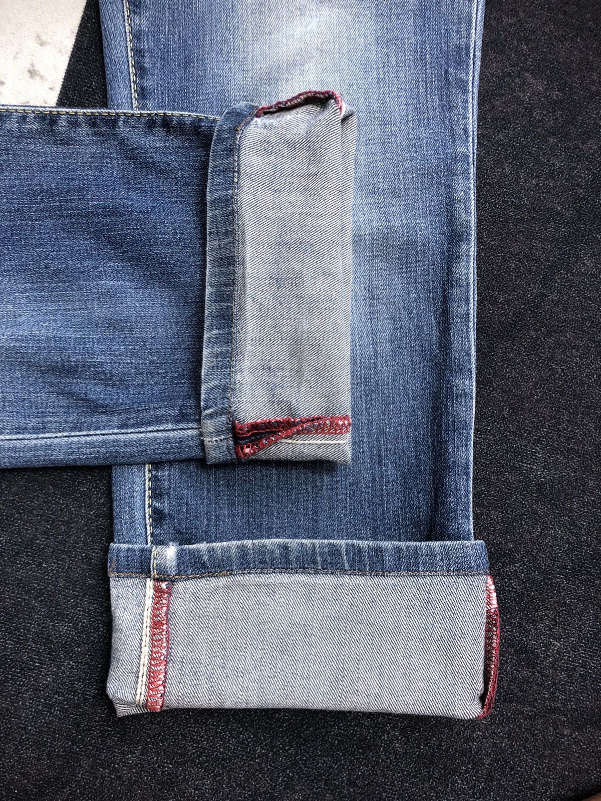 Edwin Vintage Japanese BlueTrip Edwin 503 Distressed Jeans Size US 34 / EU 50 - 19 Thumbnail