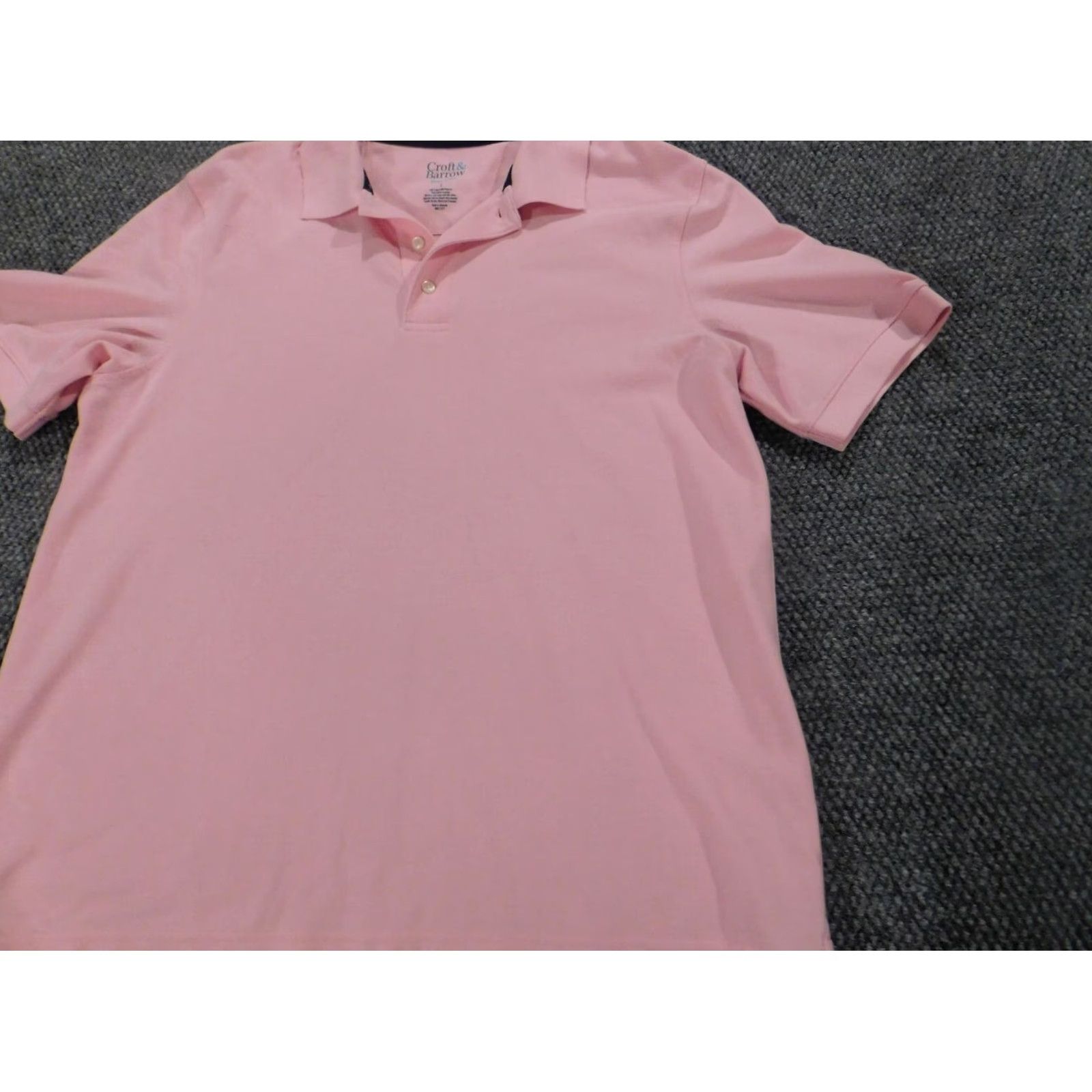 Croft & Barrow Croft & Barrow Polo Shirt Mens L Pink Easy Care Classic Golf Short Sleeve Knit Logo Solid Size US L / EU 52-54 / 3 - 4 Thumbnail