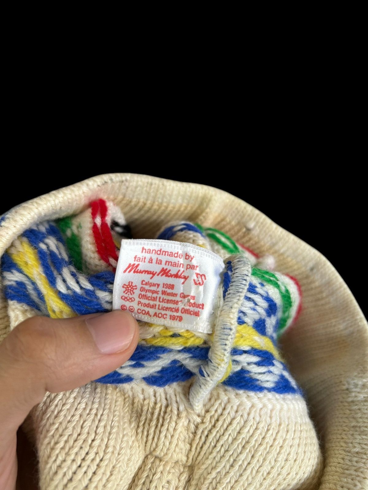 Japanese Brand × Kapital × Vintage Olympic Vintage Calgary 88' Distressed Knitt Beanie hats wol Size ONE SIZE - 19 Thumbnail