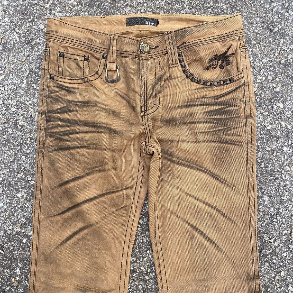 If Six Was Nine Flared Xfrm Skull Embroidery Clawmark Boot Cut Pants Size US 30 / EU 46 - 4 Thumbnail