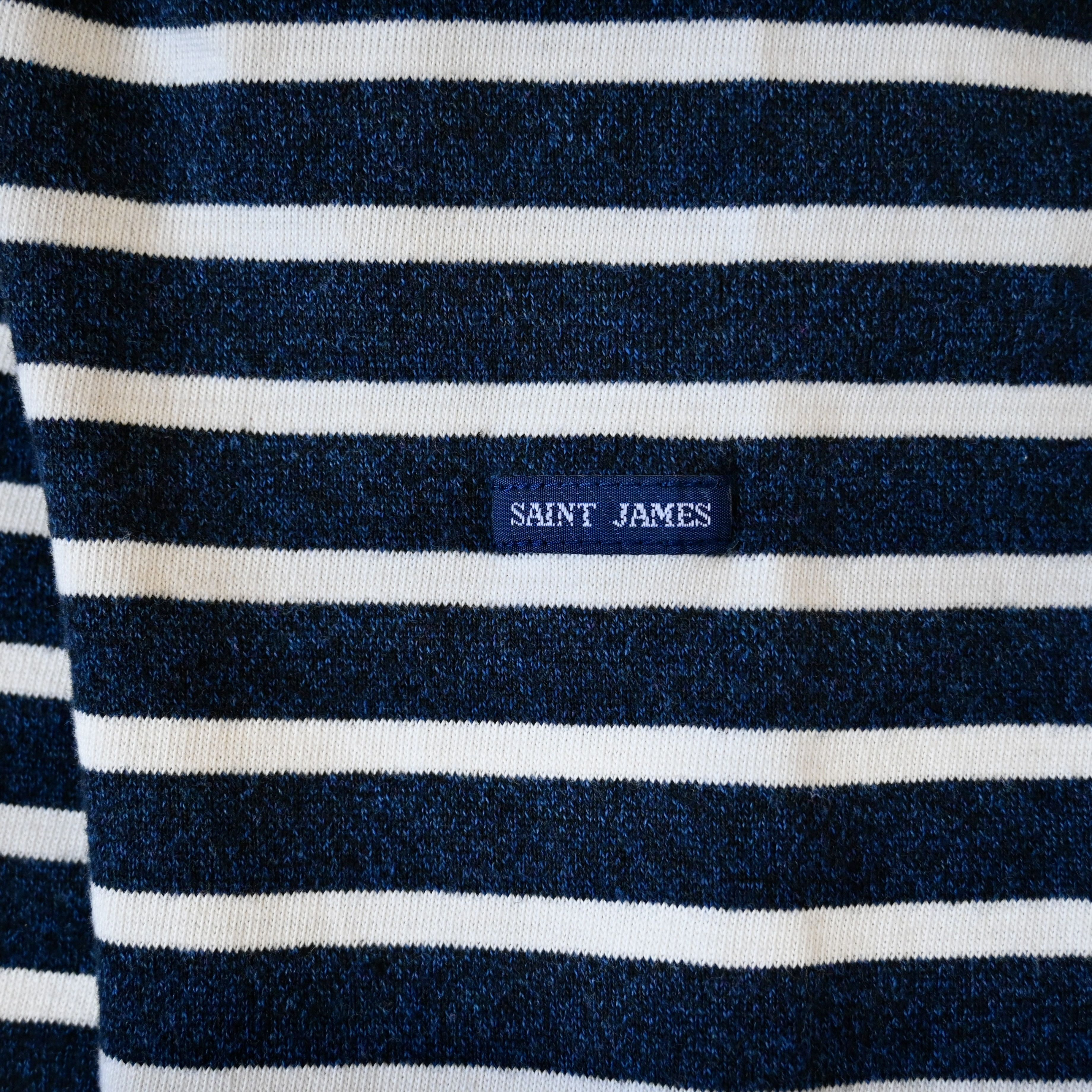 Saint James SAINT JAMES 50/50 cotton linen ringer neck striped t-shirt Size US L / EU 52-54 / 3 - 9 Thumbnail
