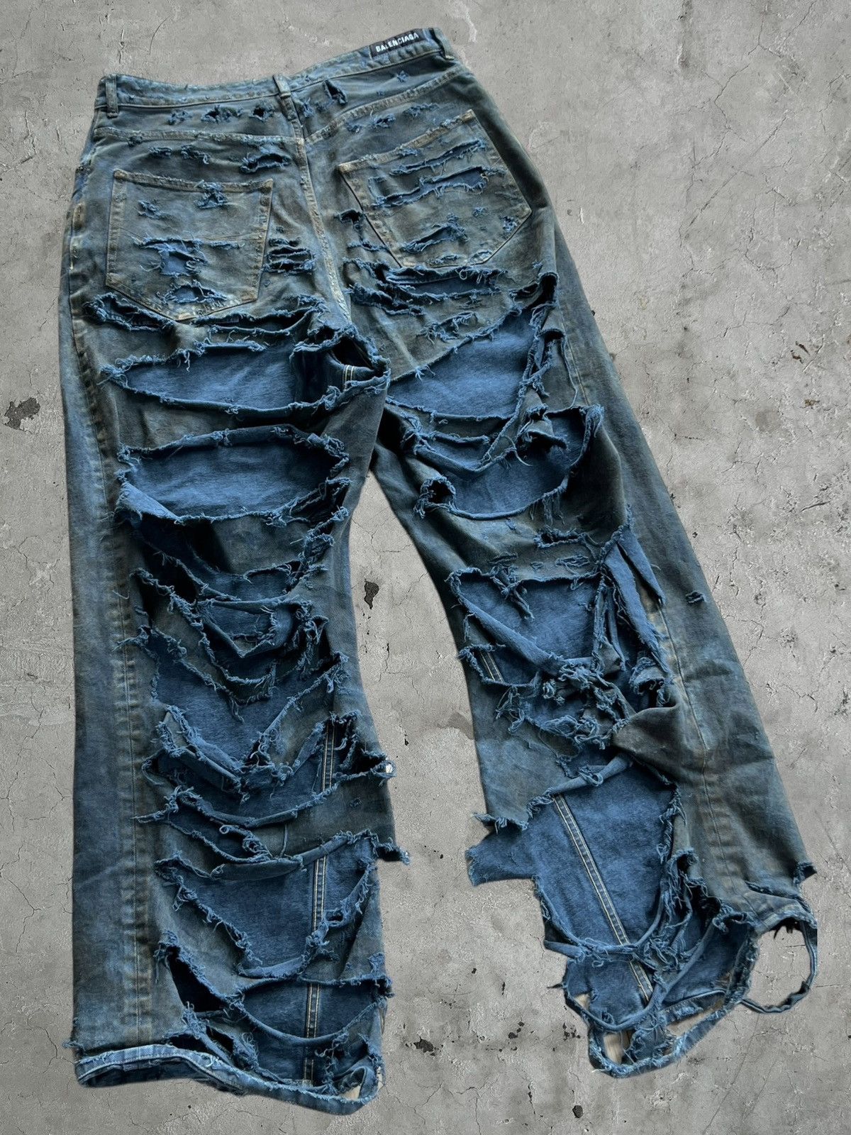 Balenciaga Balenciaga Mud Super Destroyed Jeans Size US 34 / EU 50 - 8 Thumbnail