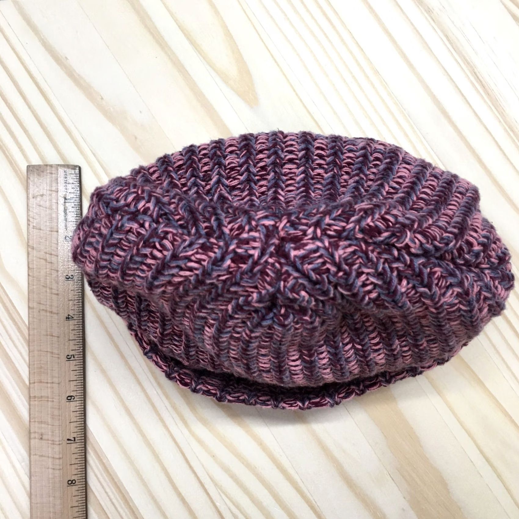 Vintage Love Your Melon Cuffed Winter Beanie Hat Women Pink Mesh Knit One Size Adjustable Size ONE SIZE - 3 Thumbnail