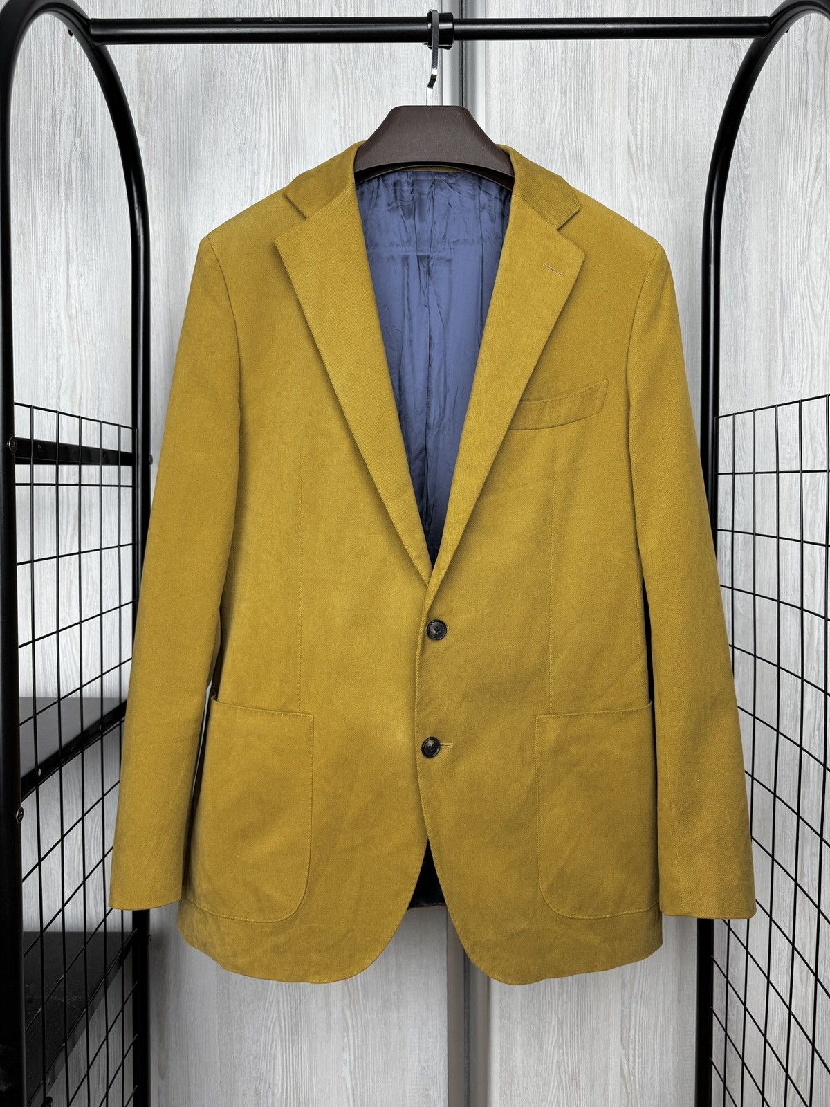 Suitsupply Suitsupply Caccioppoli Cotton Mustard lined blazer size 44 Size 44L - 2 Thumbnail