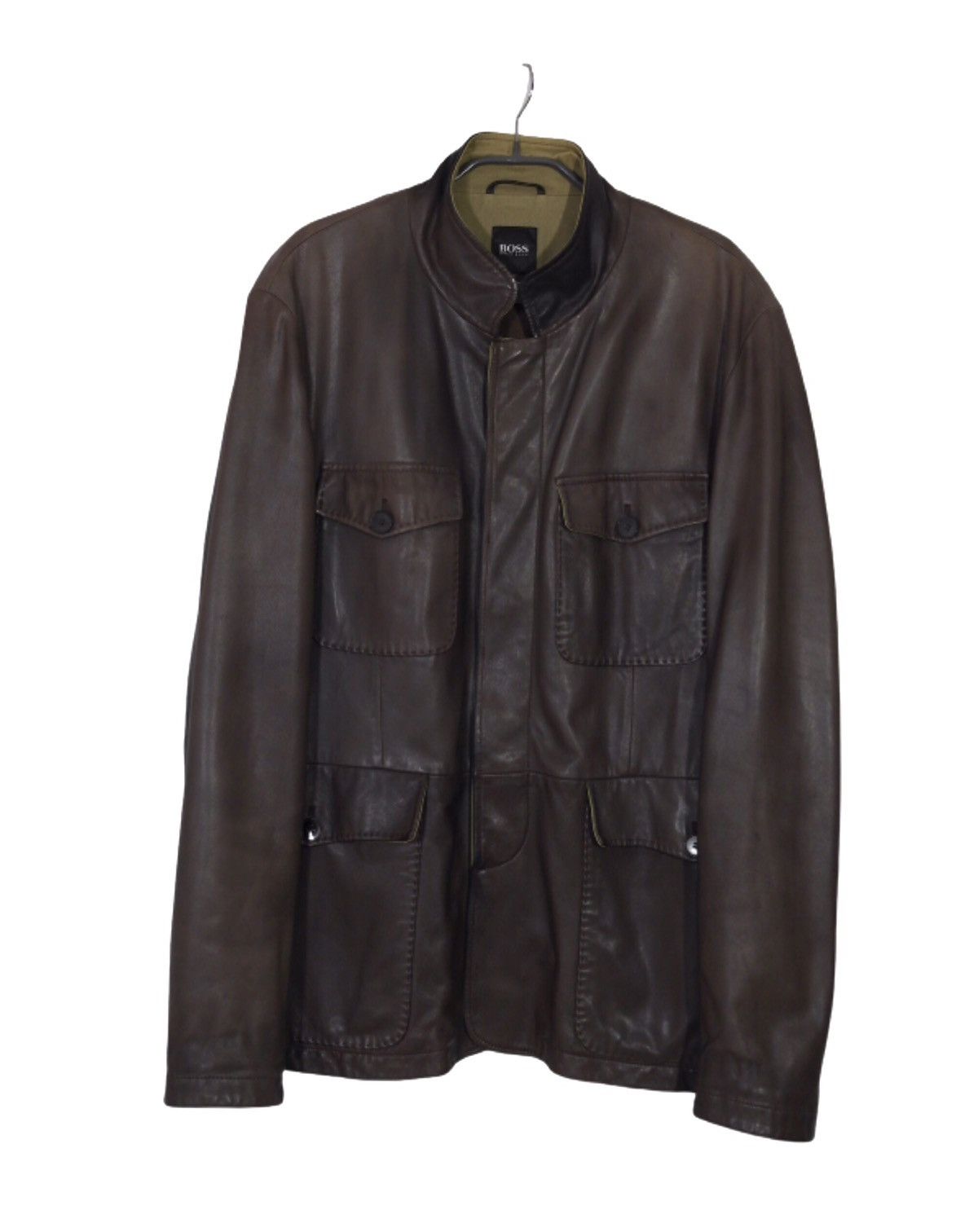 Hugo Boss Hugo Boss Vintage Leather Jacket Men's Sz 50 Brown Size US M / EU 48-50 / 2 - 1 Thumbnail