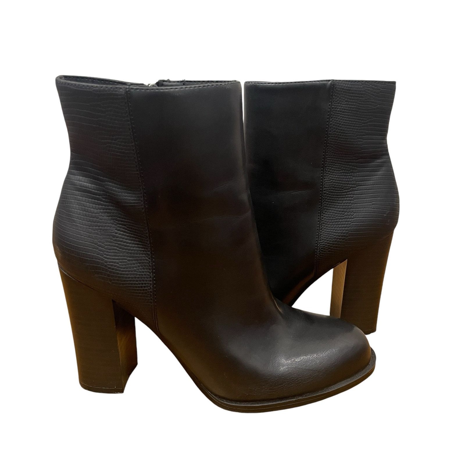 Sam Edelman Circus by Sam Edelman Black Croc Embossed Bootie Size 8.5 Size US 8.5 / IT 38.5 - 1 Thumbnail