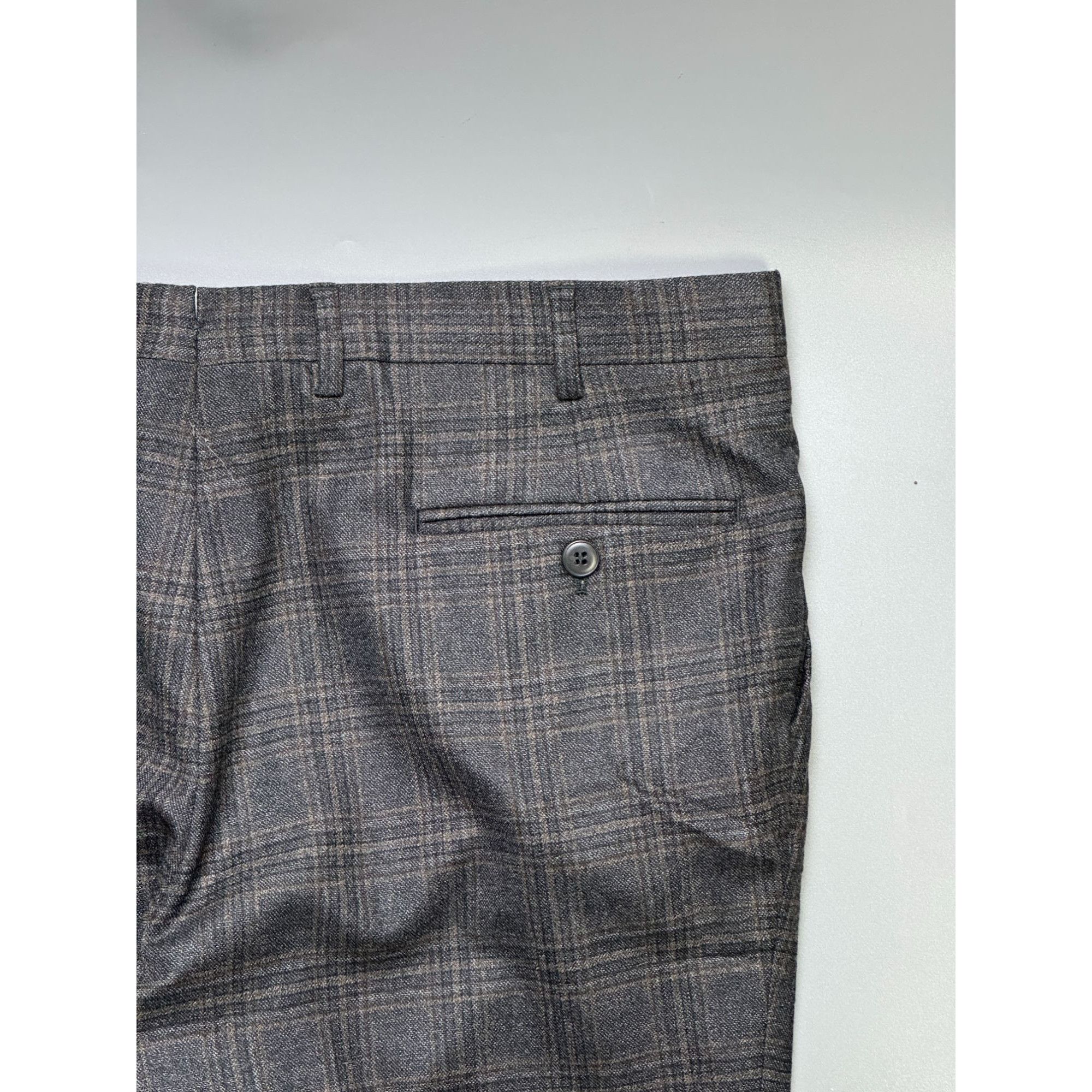 Brioni Brioni Moena Slim Fit Checkered Wool Trousers Pants (Y1145) Size US 36 / EU 52 - 10 Thumbnail