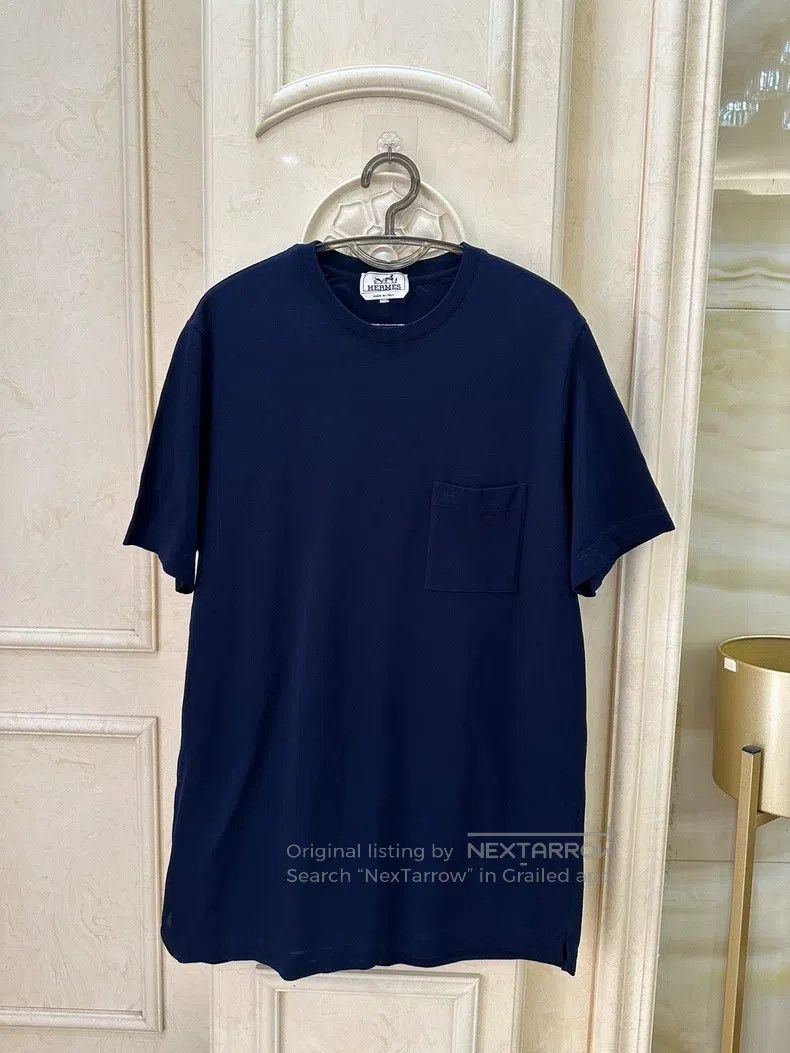 Hermes Hermes Men's Short Sleeve Crewneck T-Shirt Size US XL / EU 56 / 4 - 1 Thumbnail