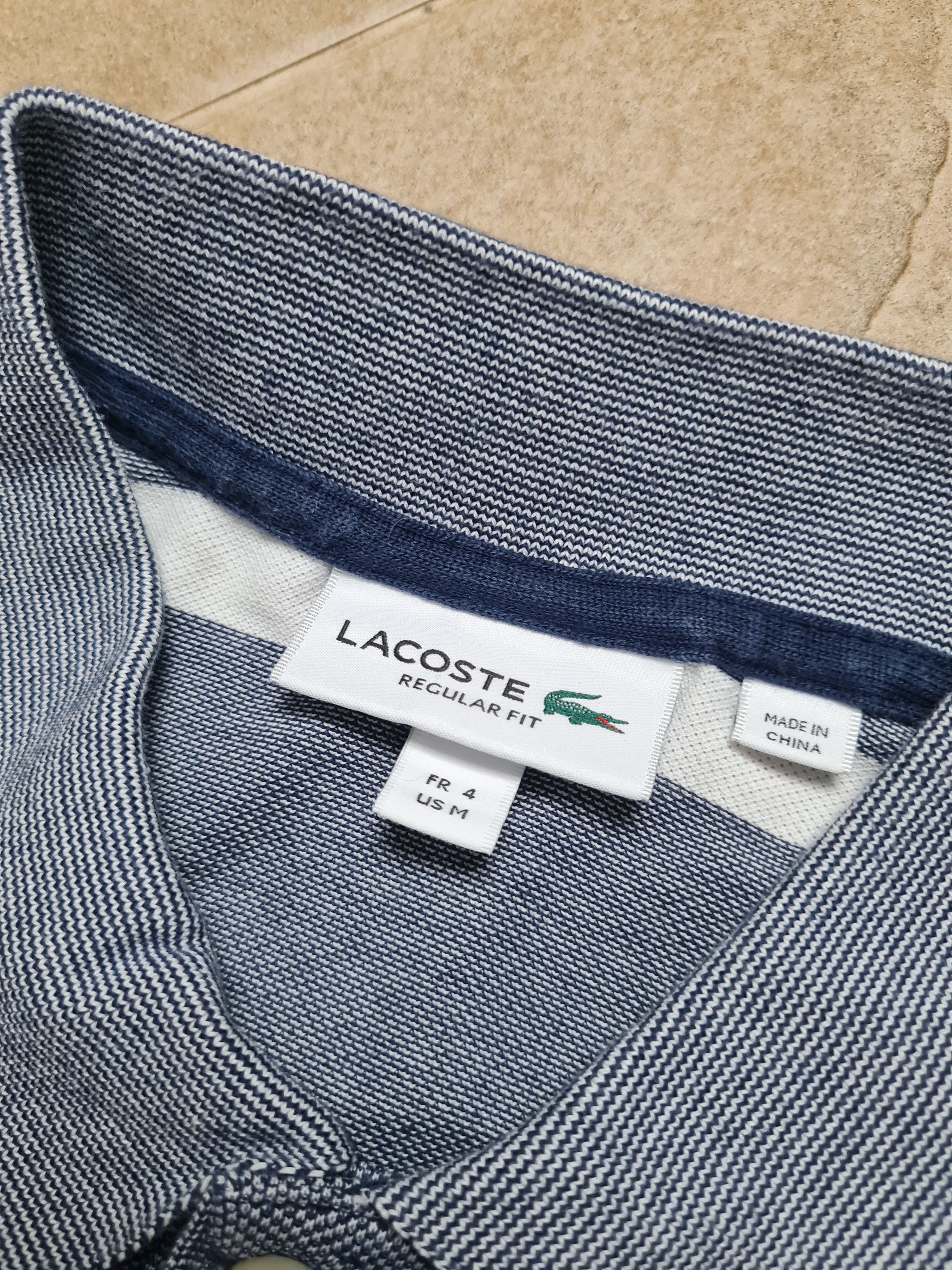 Lacoste Lacoste Men's Regular Fit Stripe Pique Polo Shirt Size S Size US S / EU 44-46 / 1 - 8 Thumbnail