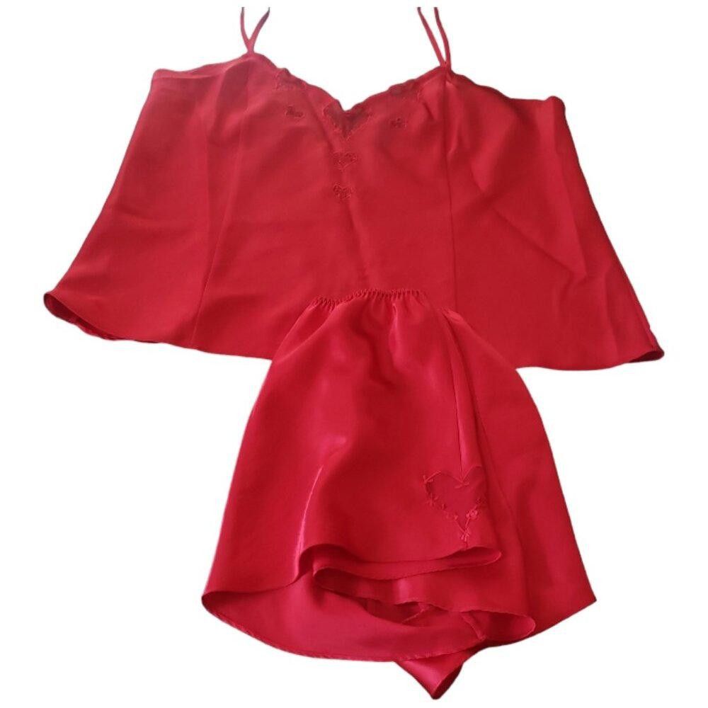 Designer CT1378 Lord & Taylor Red Two Piece Cami & Short Sleep Set XL Size ONE SIZE - 1 Thumbnail