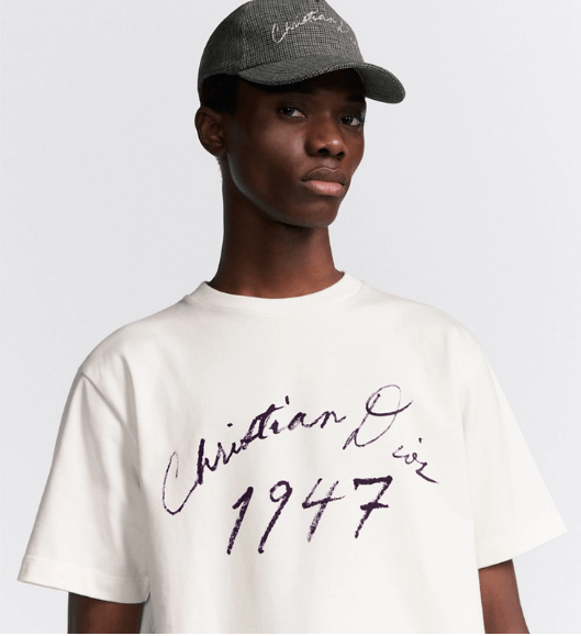 Dior o1w1db10525 493J69 Relaxed-Fit T-Shirt in White Size US L / EU 52-54 / 3 - 6 Thumbnail