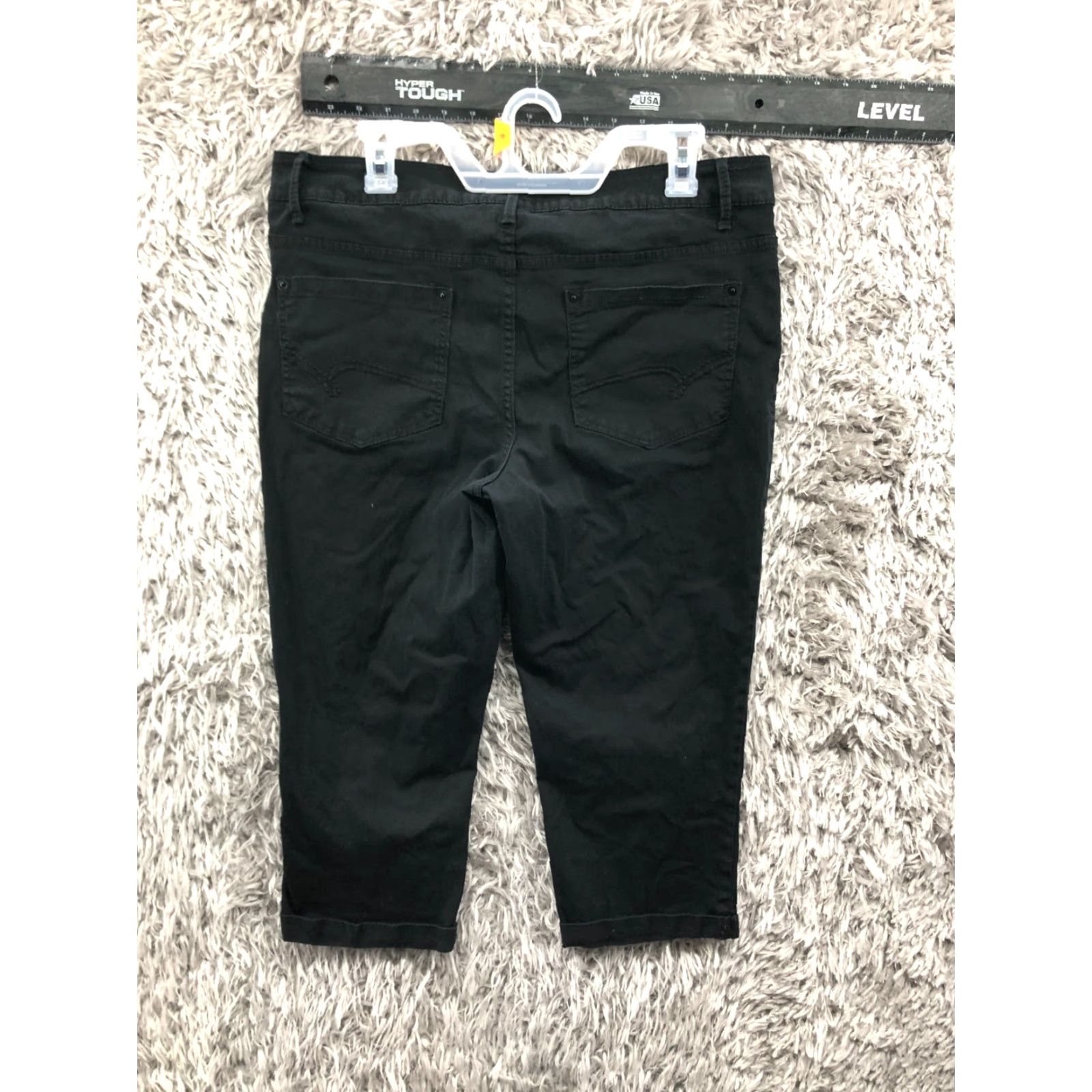 Faded Glory Faded Glory Capri Jeans Size 16 Womens Dark Wash Black Denim Capri Jeans Regular Fit 5-Pocket Size 38" / US 16 / IT 52 - 5 Thumbnail