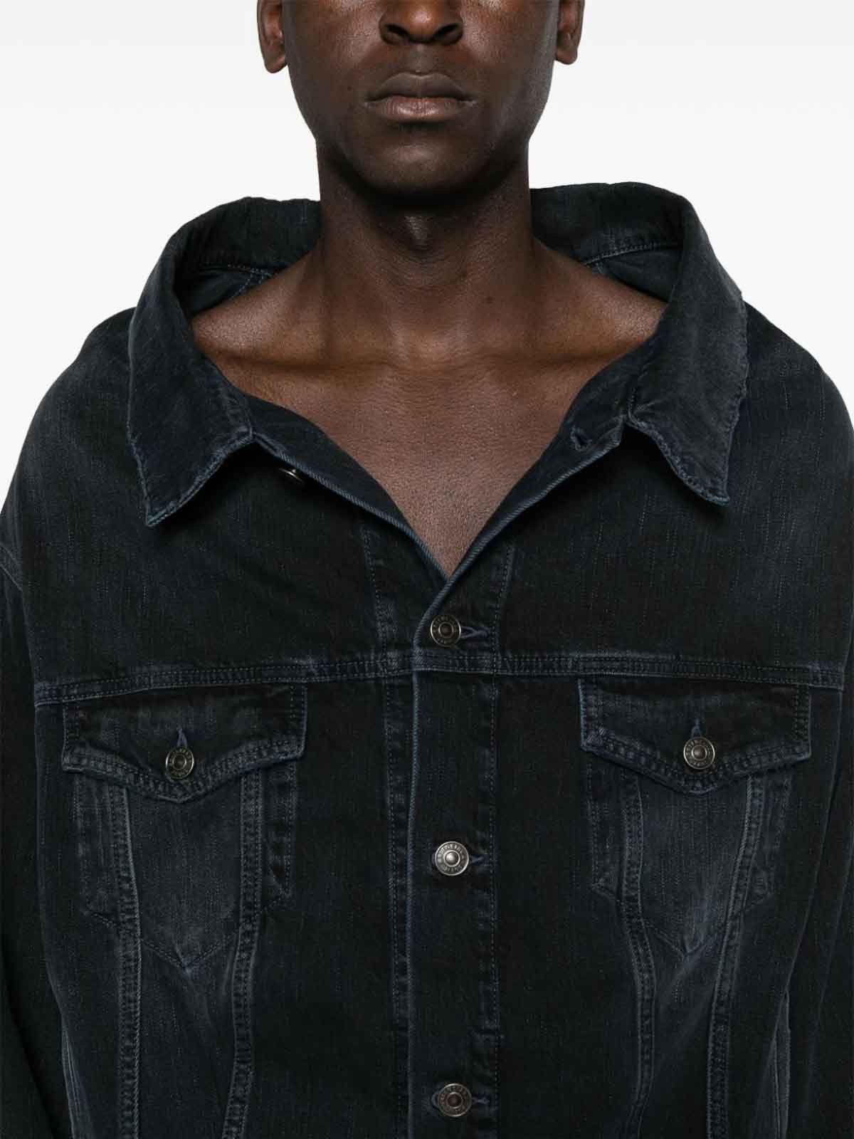 Balenciaga o1w1db10426 Off Shoulder Jacket in Dark Navy Size US S / EU 44-46 / 1 - 4 Thumbnail