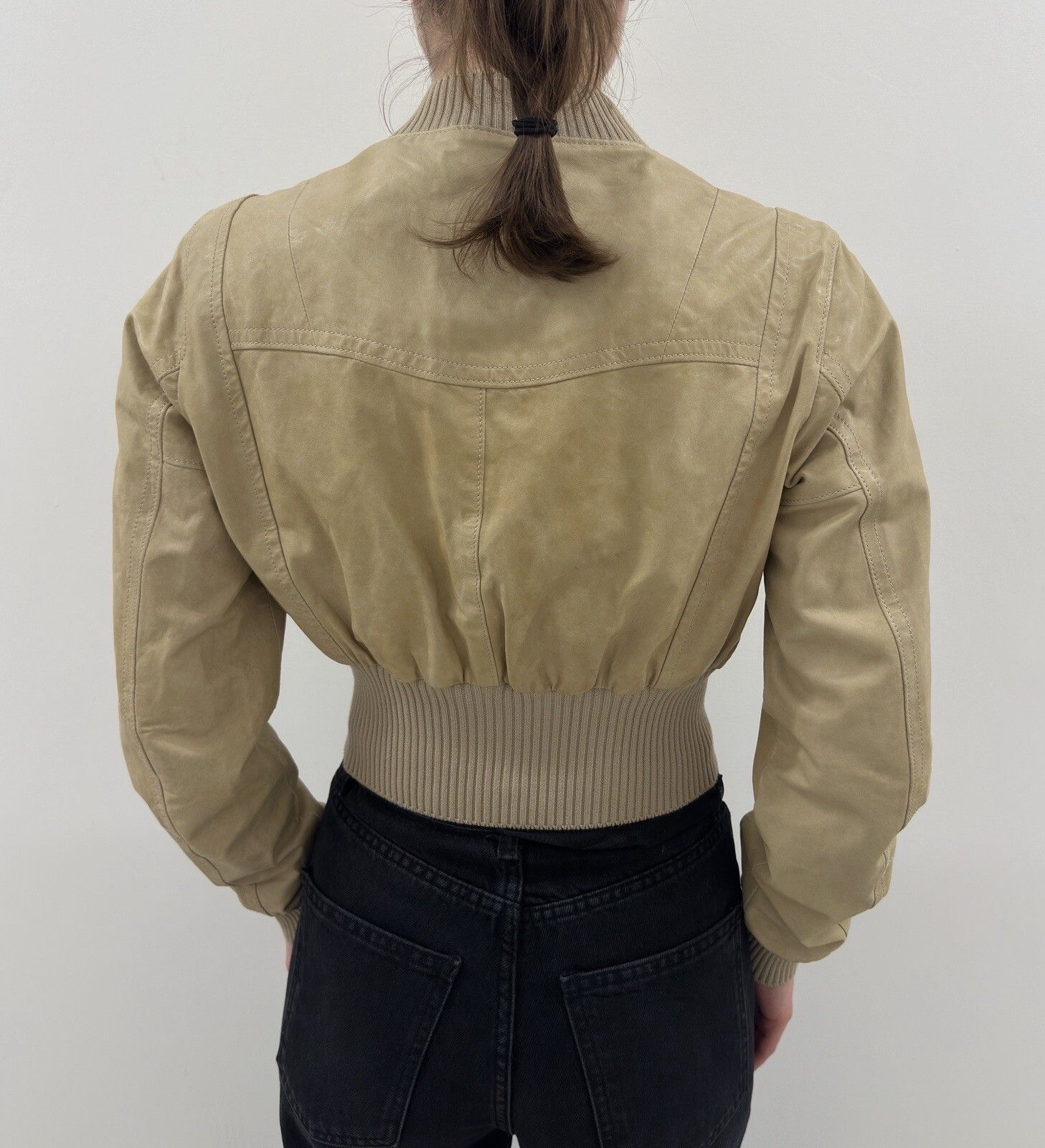 Prada Vintage 2009 Prada Archive Leather Womens Fitted y2k Jacket Size S / US 4 / IT 40 - 7 Thumbnail
