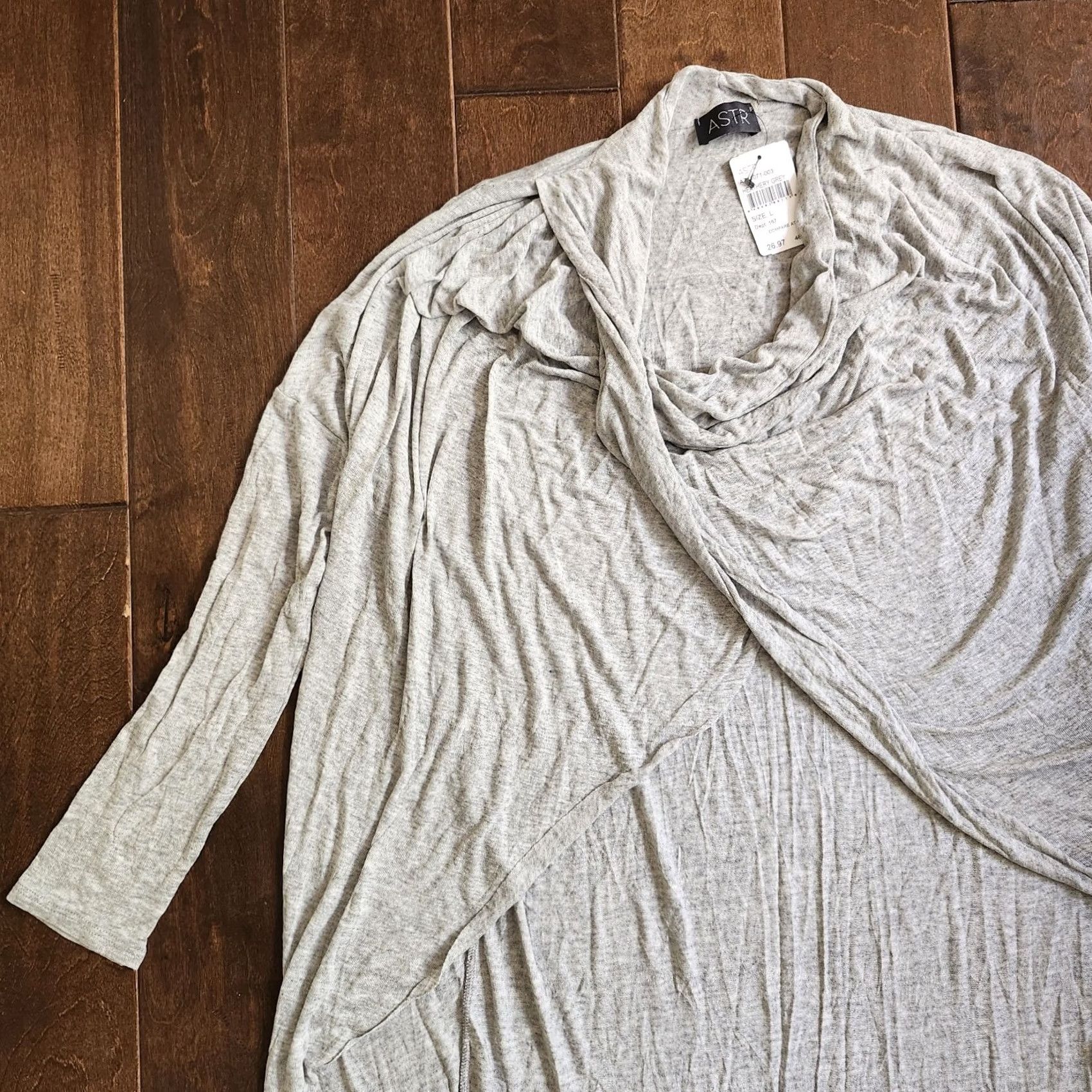 Vintage ASTR Blouse Cowl Neck Gray - Women - Size L - NWT Size L / US 10 / IT 46 - 4 Thumbnail