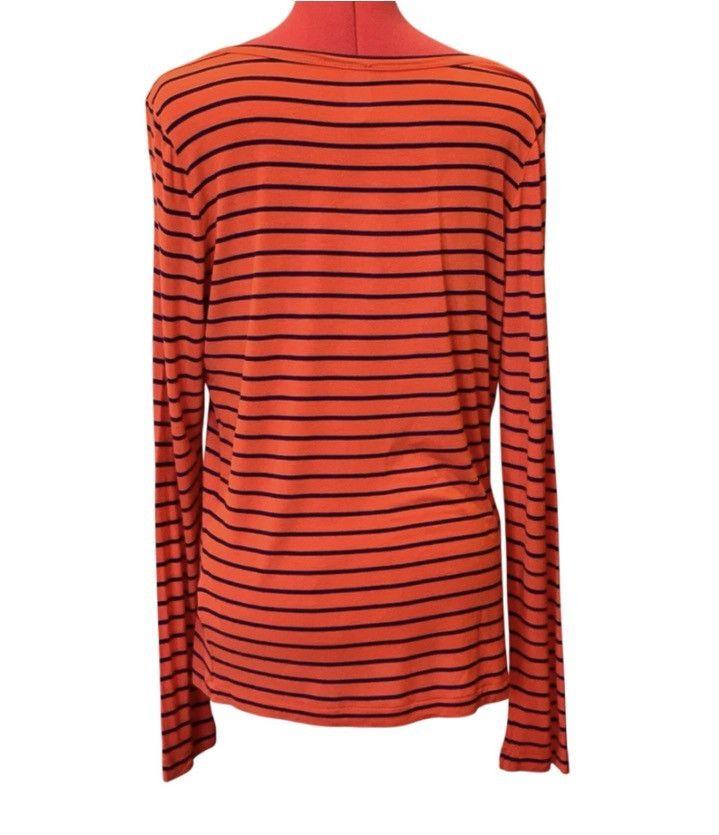 Other QMack Orange & Black Striped Top Women’s Large Stretch Size L / US 10 / IT 46 - 2 Thumbnail
