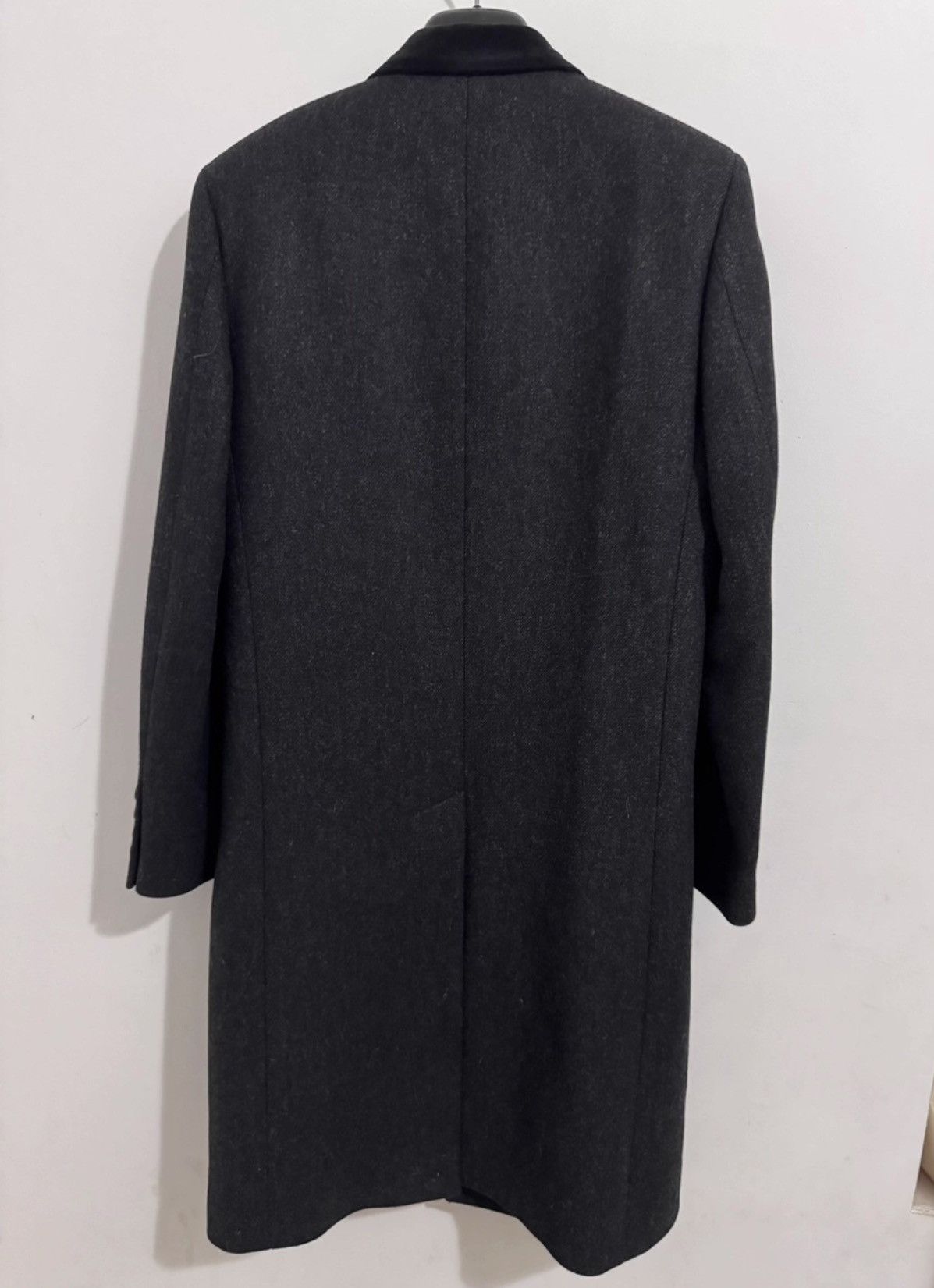 Saint Laurent Paris SLP Runway Wool Three-Button Velvet Notch Lapel Overcoat Size US M / EU 48-50 / 2 - 2 Thumbnail