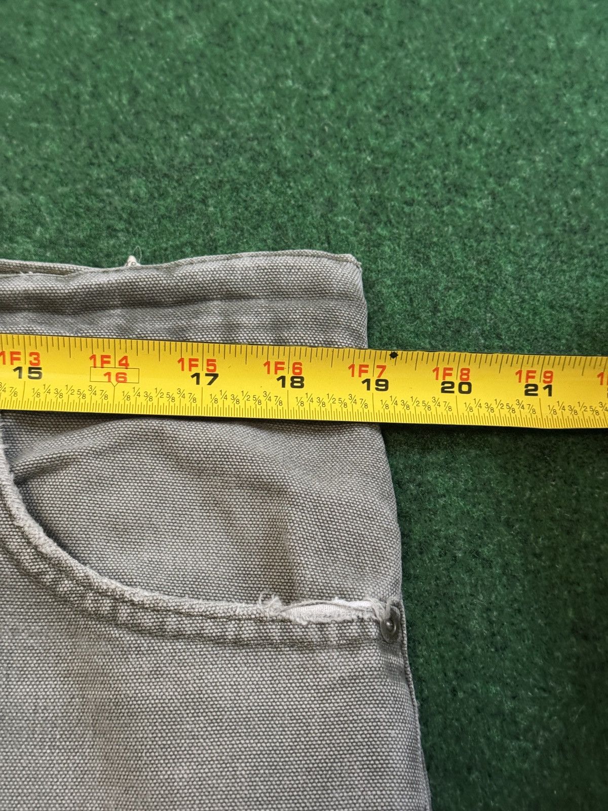 Carhartt Vintage 90s Carhartt Moss Green Faded Grunge Baggy Pants Size US 38 / EU 54 - 5 Thumbnail