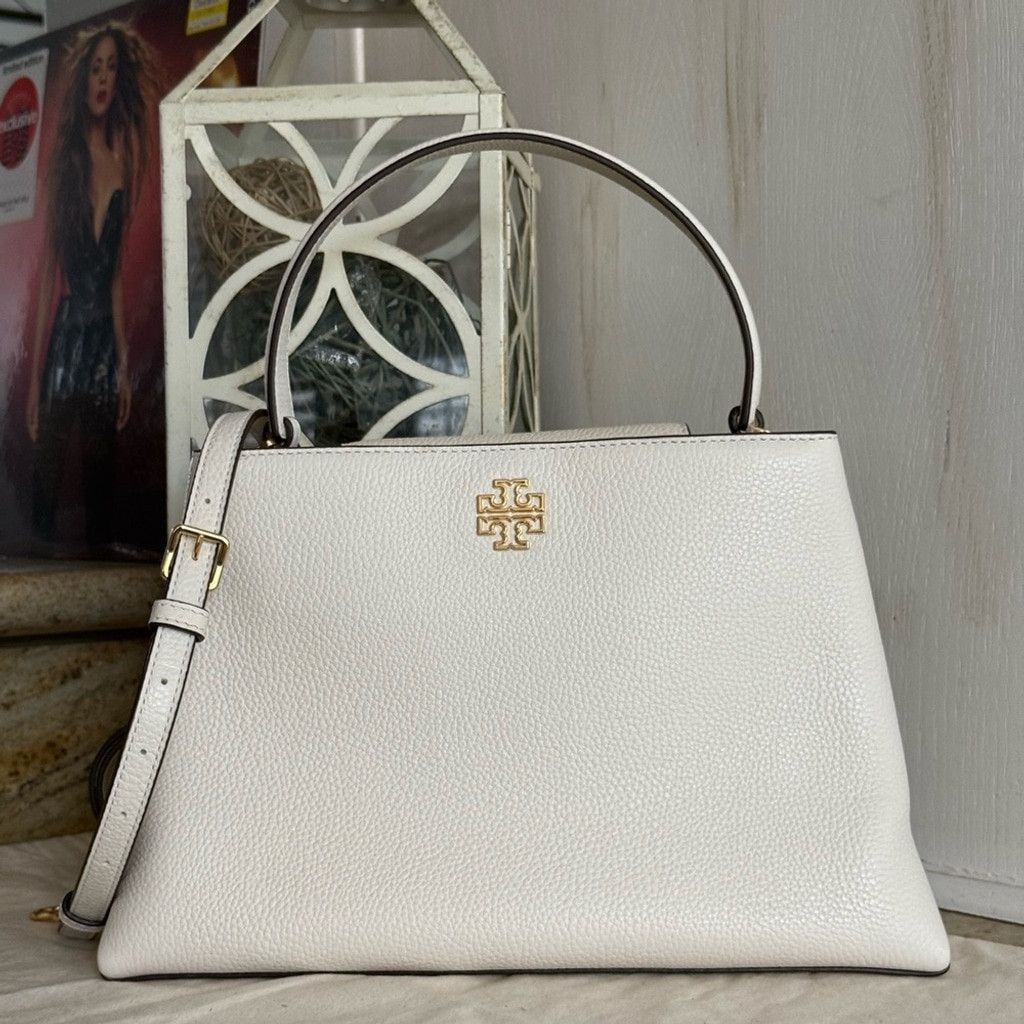 Tory Burch Tory Burch Cream Satchel with Gold Accents Size ONE SIZE - 9 Thumbnail