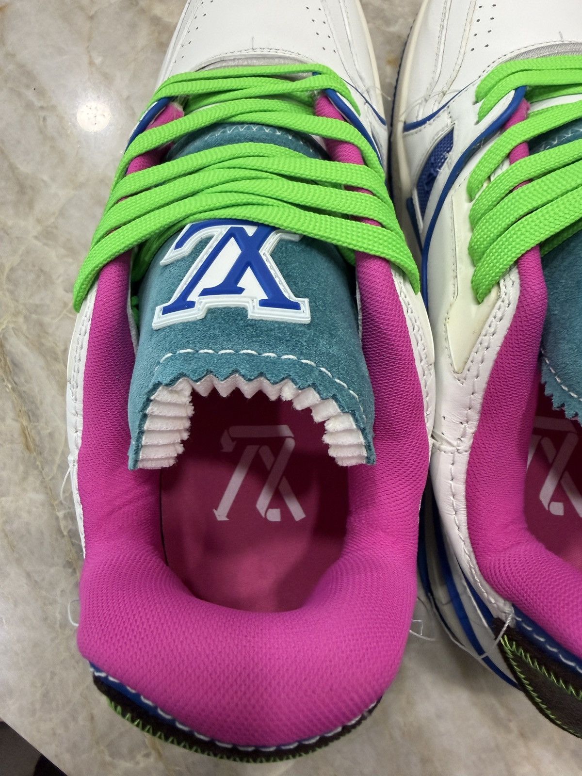 Louis Vuitton LOUIS VUITTON UPCYCLE TRAINER NEON VIRGIL Size US 8 / EU 41 - 11 Thumbnail