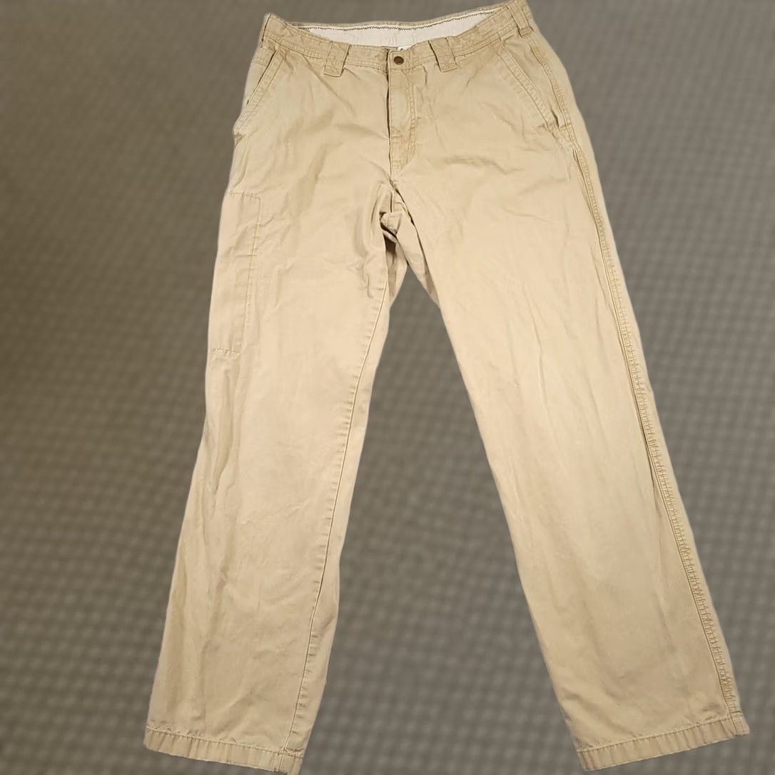 Vintage Columbia Khaki Tan Utility Pants Mens 36 Outdoors Straight Leg Hiking Zip Pocket Mens Regular Straight Belt Loops Beige Casual Workwear 90s Size US 36 / EU 52 - 1 Thumbnail