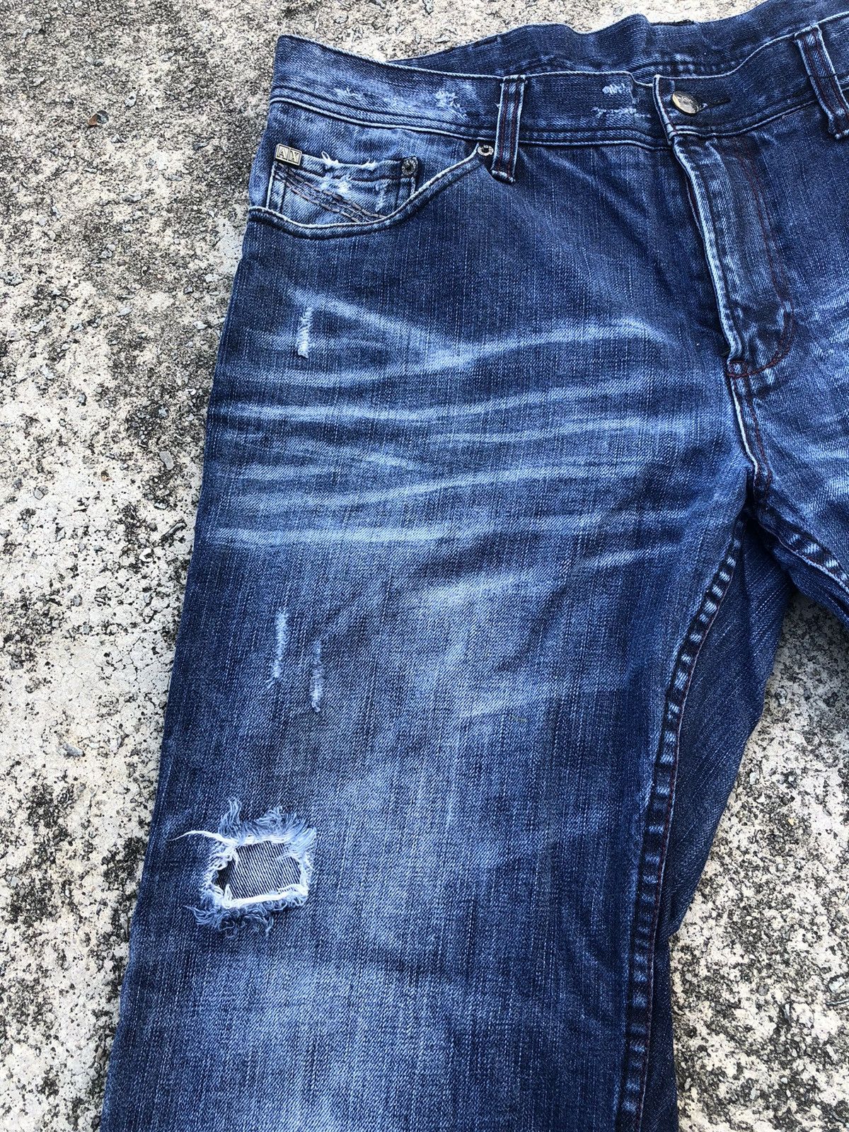 Armani Exchange × Vintage Armani Exchange Custom Jeans Size US 39 - 2 Thumbnail