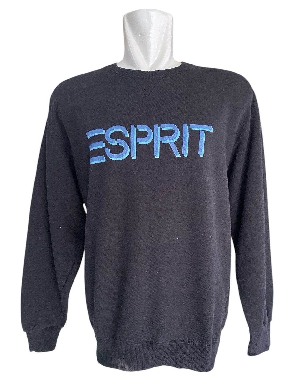 Designer Rare ESPRIT Sweatshirt Black Size US M / EU 48-50 / 2 - 1 Thumbnail