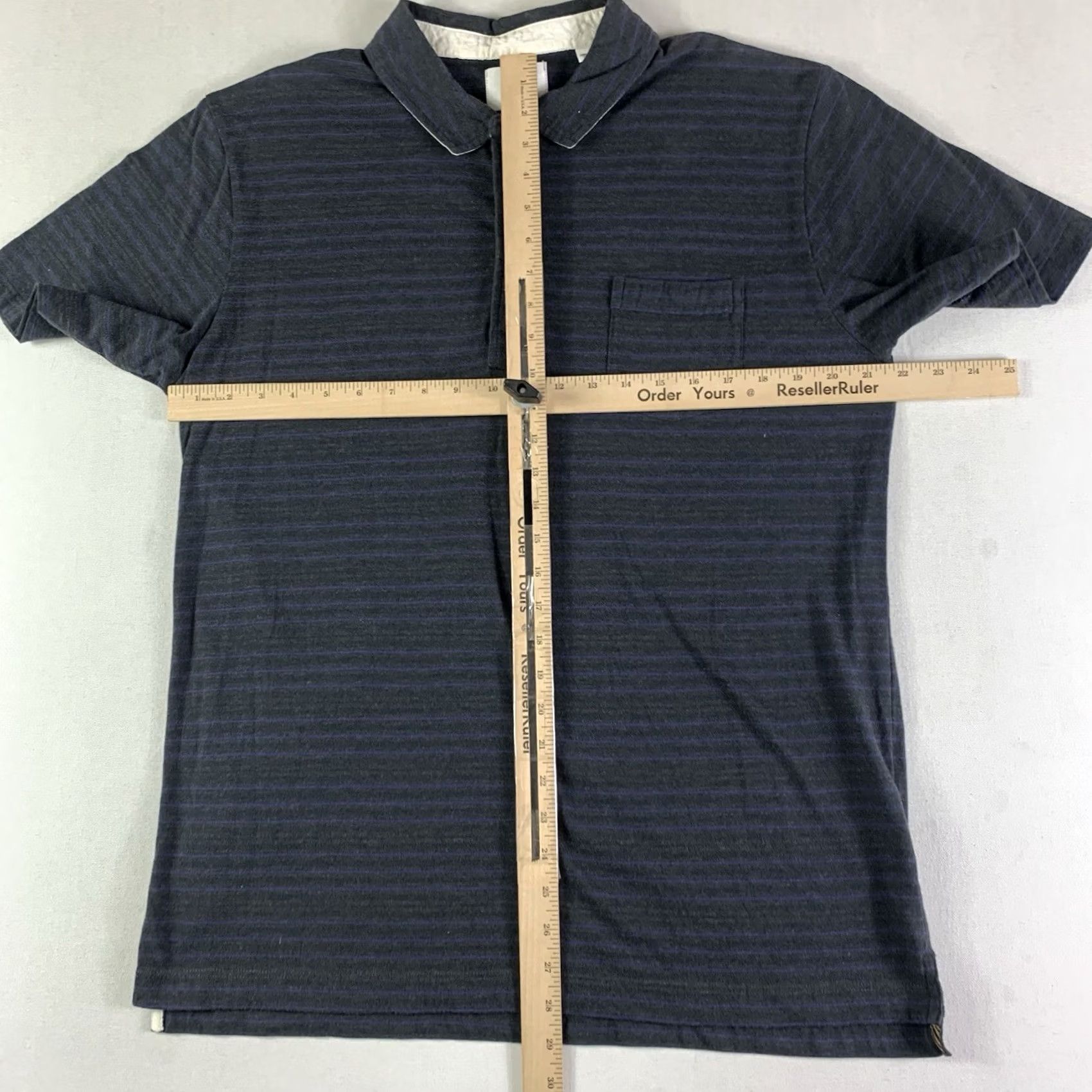 Billy Reid Billy Reid Polo Shirt Mens XXL Blue Striped Lightweight Stretch Casual Shirt Polo Size US XXL / EU 58 / 5 - 3 Thumbnail