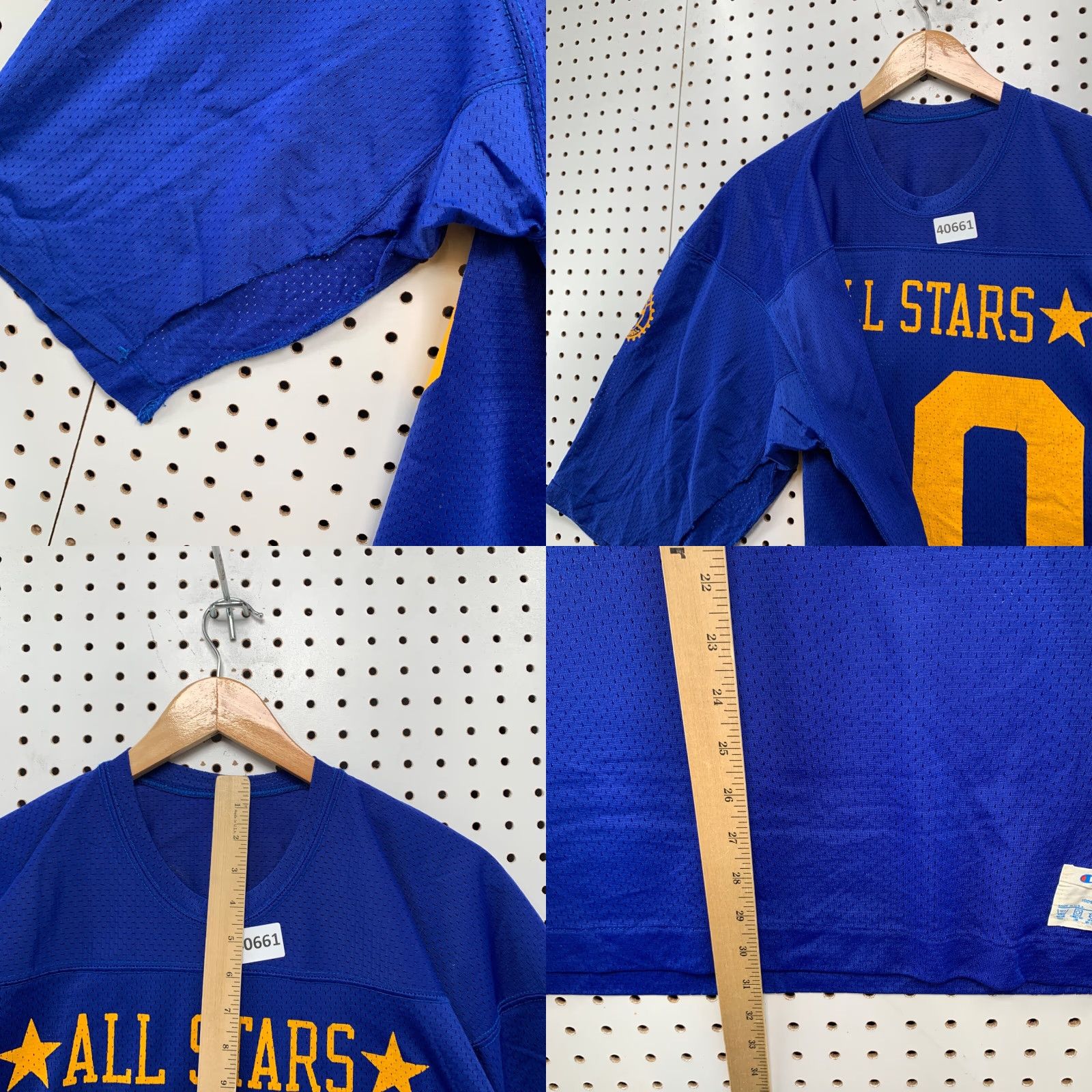 Champion VINTAGE Champion Football Jersey Mens Large Blue WALSH #10 Made USA 70s Jersey T-Shirt Short Sleeve Size US L / EU 52-54 / 3 - 9 Thumbnail