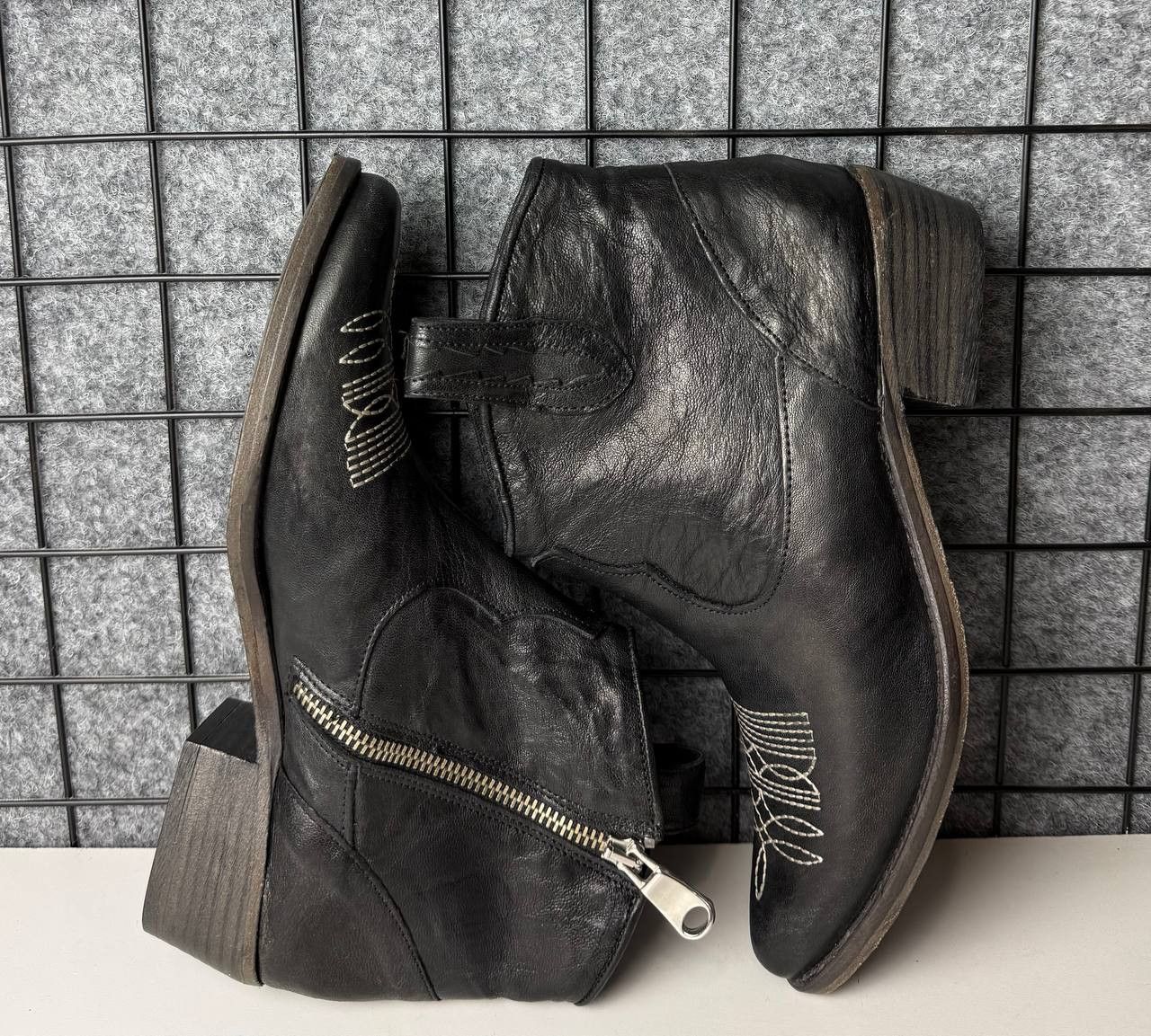 Leather Ovye Leather Western Boots womans Size US 8 / IT 38 - 3 Thumbnail
