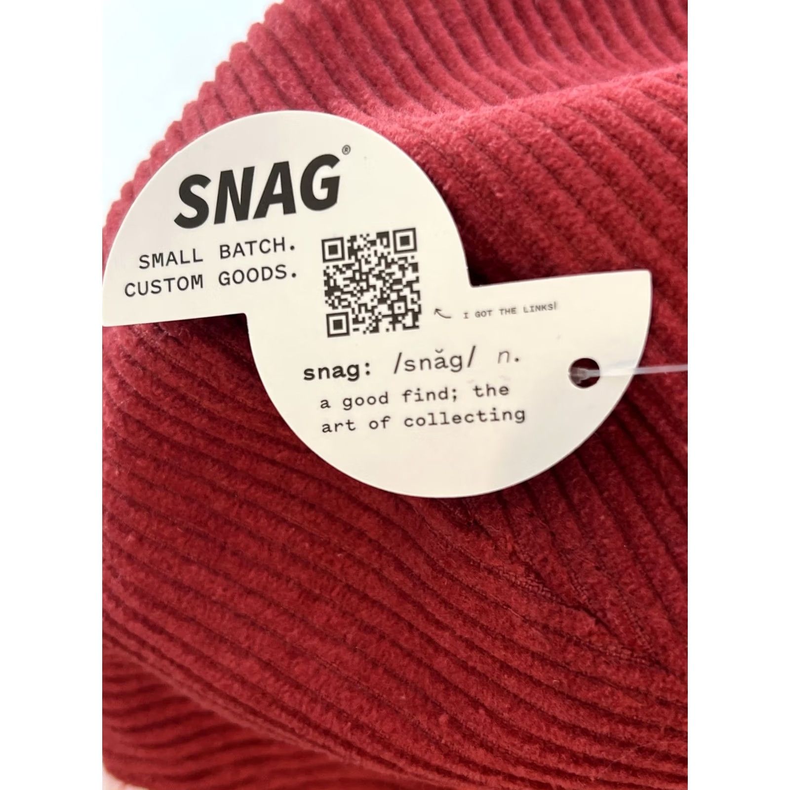 Vintage SNAG Red Corduroy Snap Back Hat Cap Where’s The After Embroidered Mens Size ONE SIZE - 6 Thumbnail