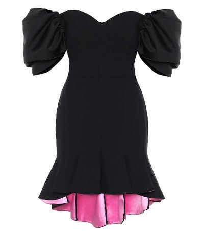 Alexander McQueen o1y0325 Pleated Mini Dress in Black Size XS / US 0-2 / IT 36-38 - 1 Thumbnail