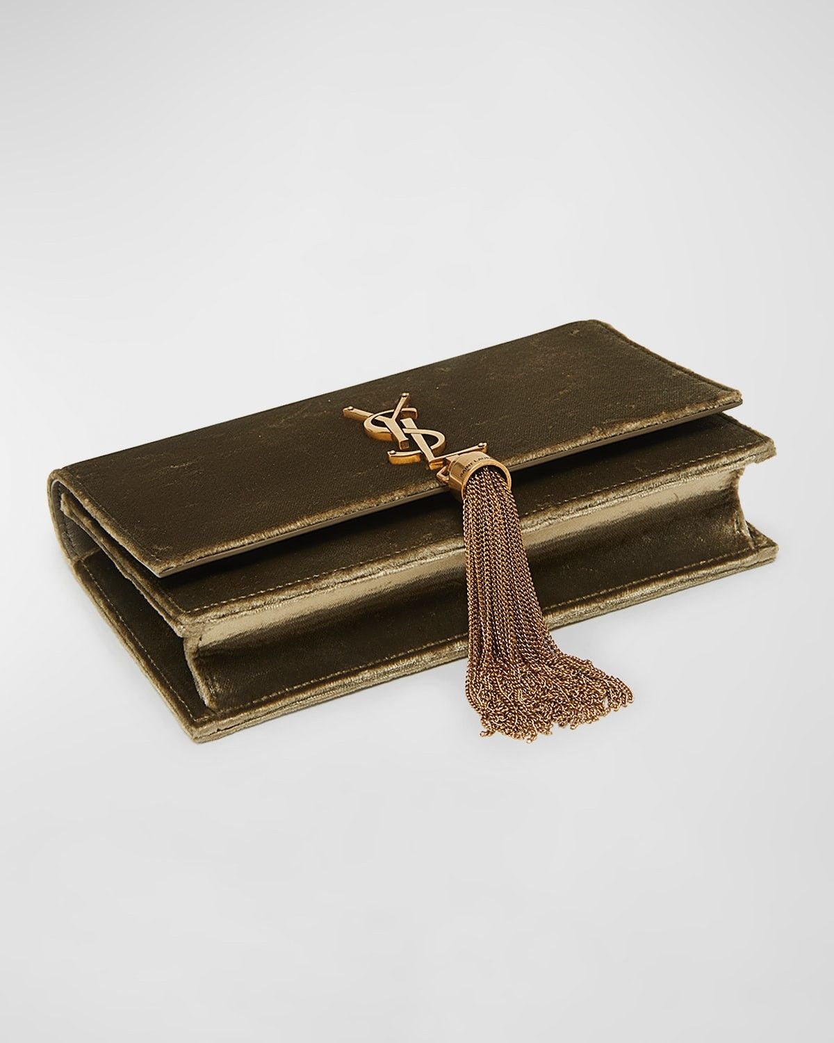 Saint Laurent Paris o1b1hav110425 Size: OS / Velvet Kate Chain Wallet in Gold Size ONE SIZE - 2 Thumbnail