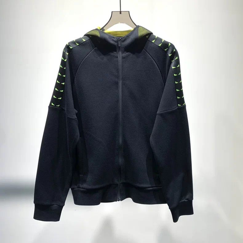 FENDI 23 Solid Hooded Zip Jacket