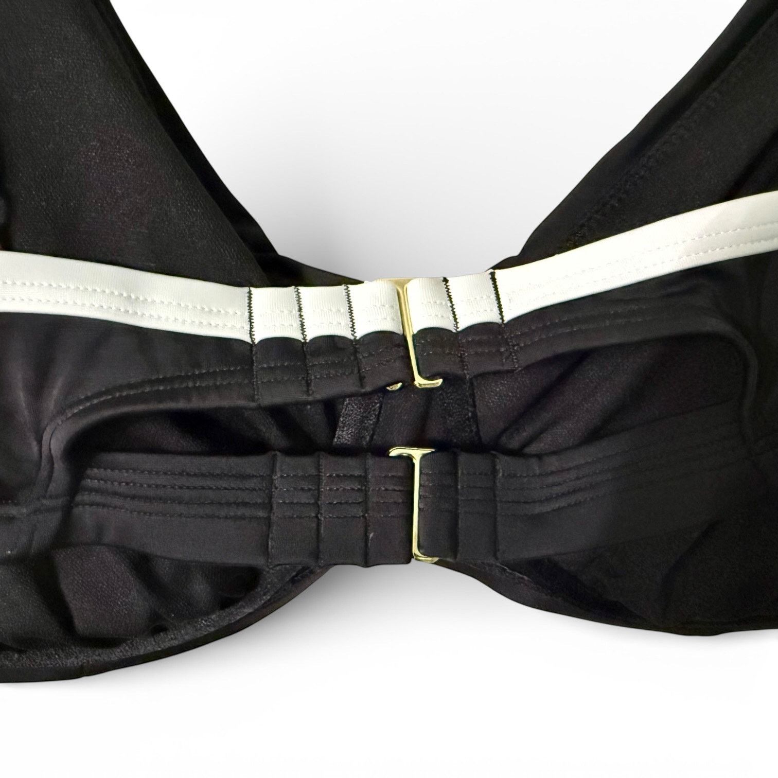 Island Shores Bikini Top Womens Sz 20 Black White Underwire NWT Size ONE SIZE - 4 Thumbnail