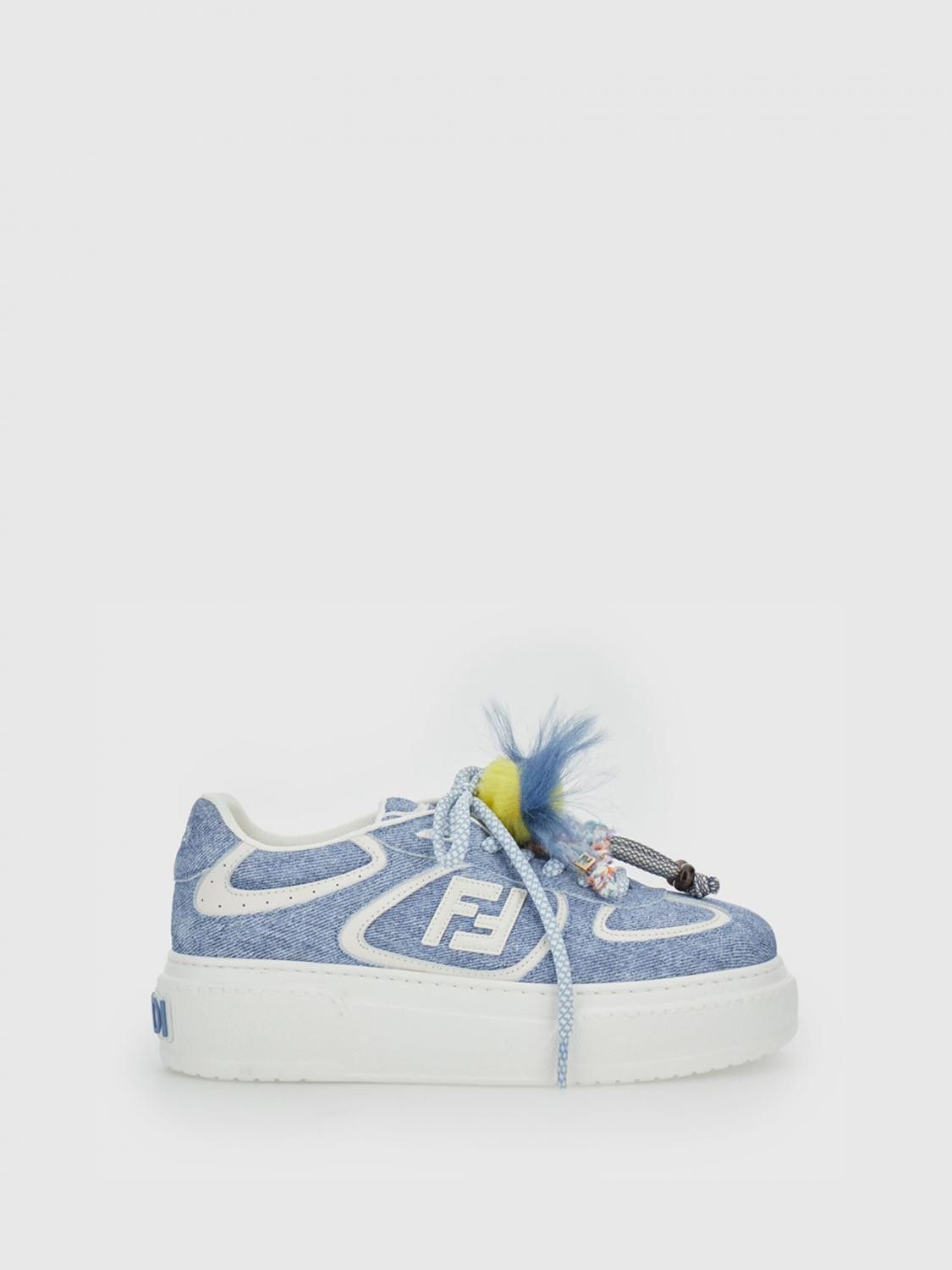 Fendi Fendi Sneakers Woman Gnawed Blue Size US 7 / IT 37 - 1 Thumbnail