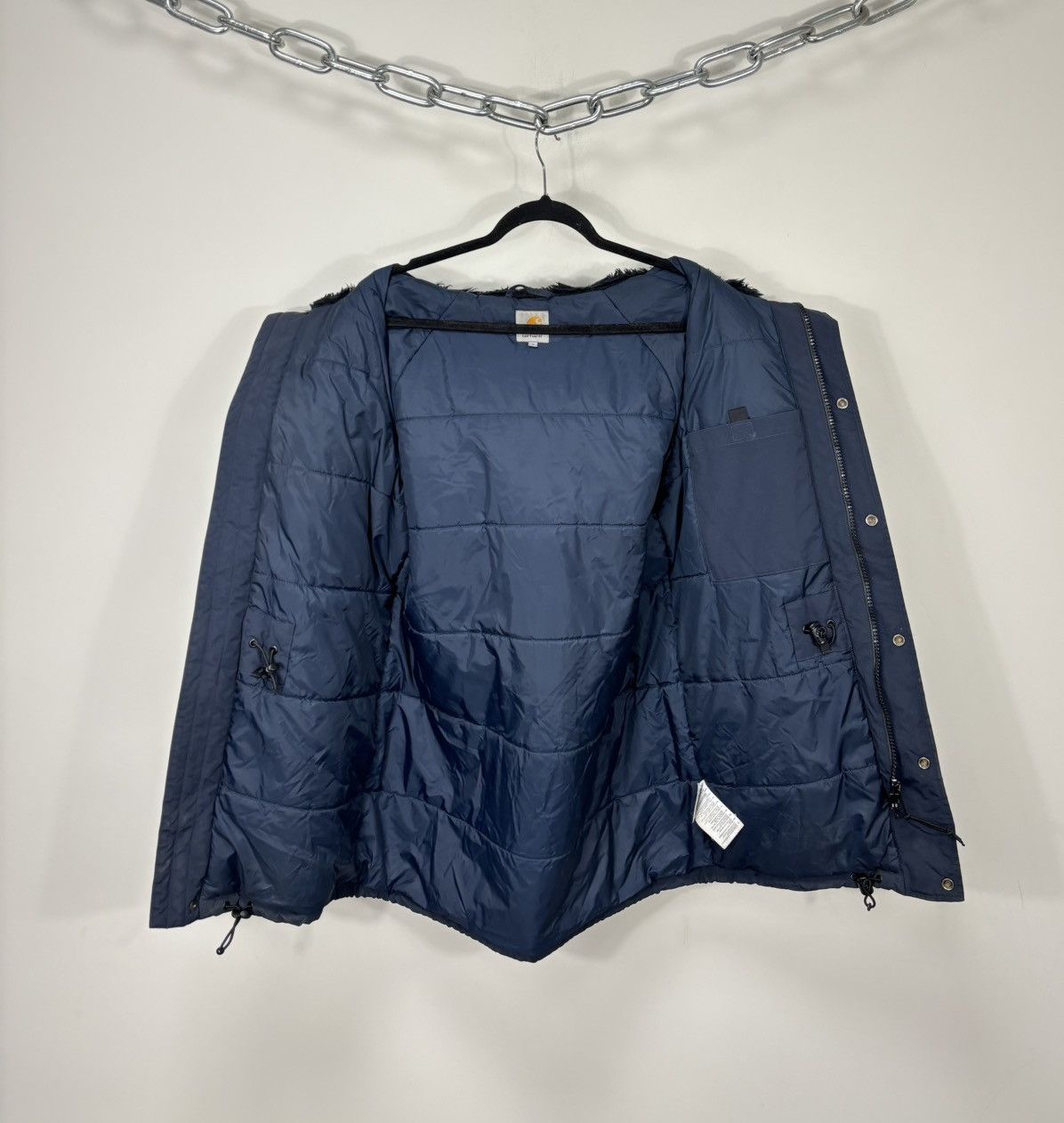 Carhartt Vintage Carhartt WIP Men’s Navy Fur Anchorage Parka Jacket Size US S / EU 44-46 / 1 - 3 Thumbnail