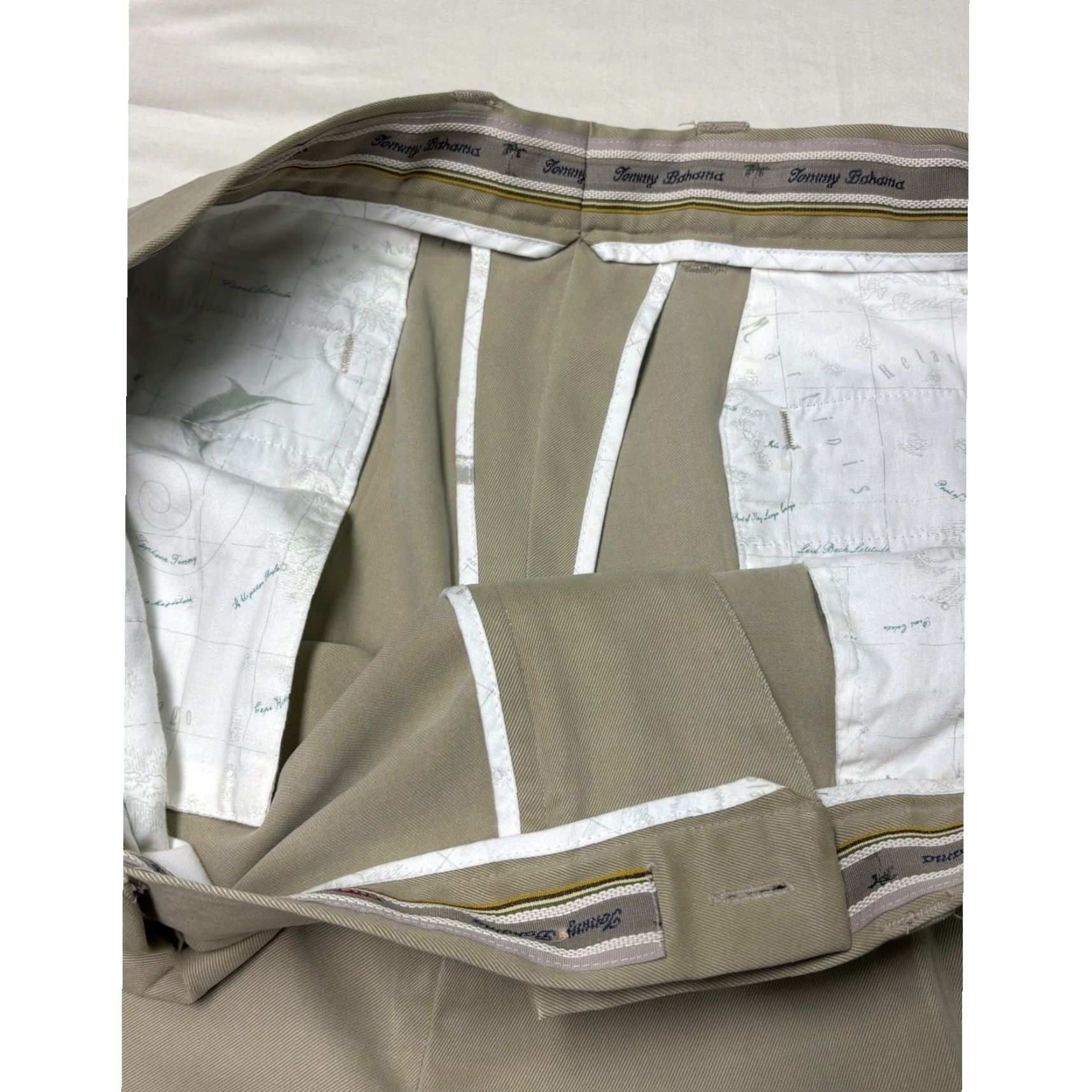 Tommy Bahama Tommy Bahama Dress Pants Men 38x34 Silk Pleated Beige Khaki Relaxed Fit Straight Leg Trousers Size US 38 / EU 54 - 4 Thumbnail