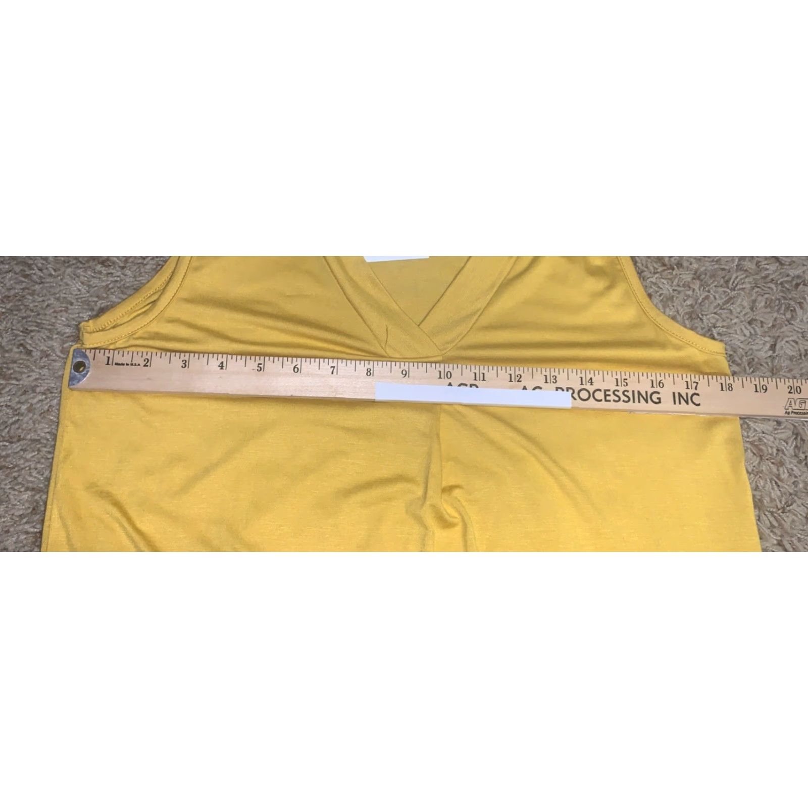 Vintage STACCATO Tank Woman S V-Neck Mustard Yellow 393 NWT Tank Top Size S / US 4 / IT 40 - 3 Thumbnail