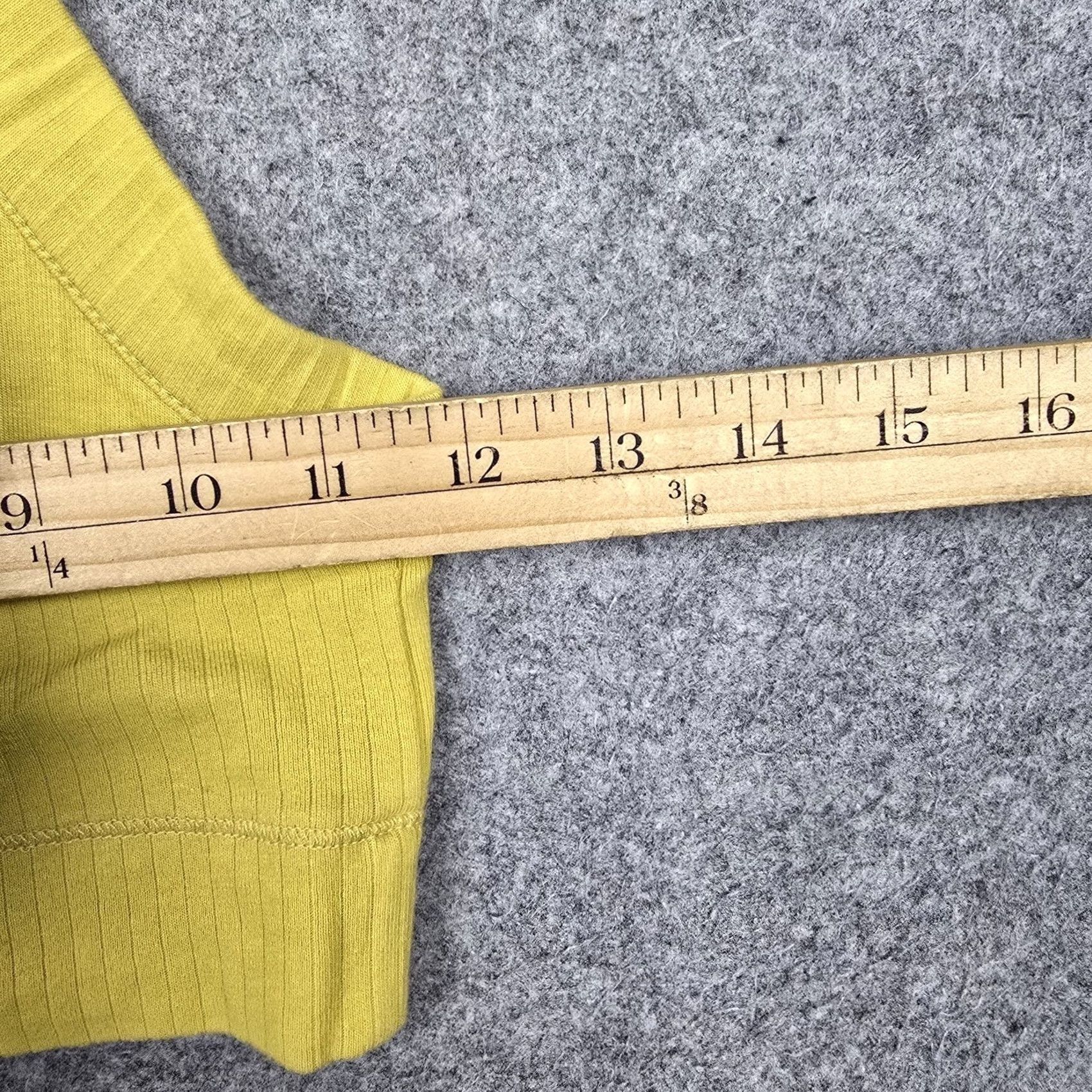 Free People Intimately Free People Bralette Womens Small Yellow Rib Knit Crossback Wireless Shirt Nifty Loot Womens Bralette Small Yellow Crossback Wireless Size ONE SIZE - 7 Thumbnail