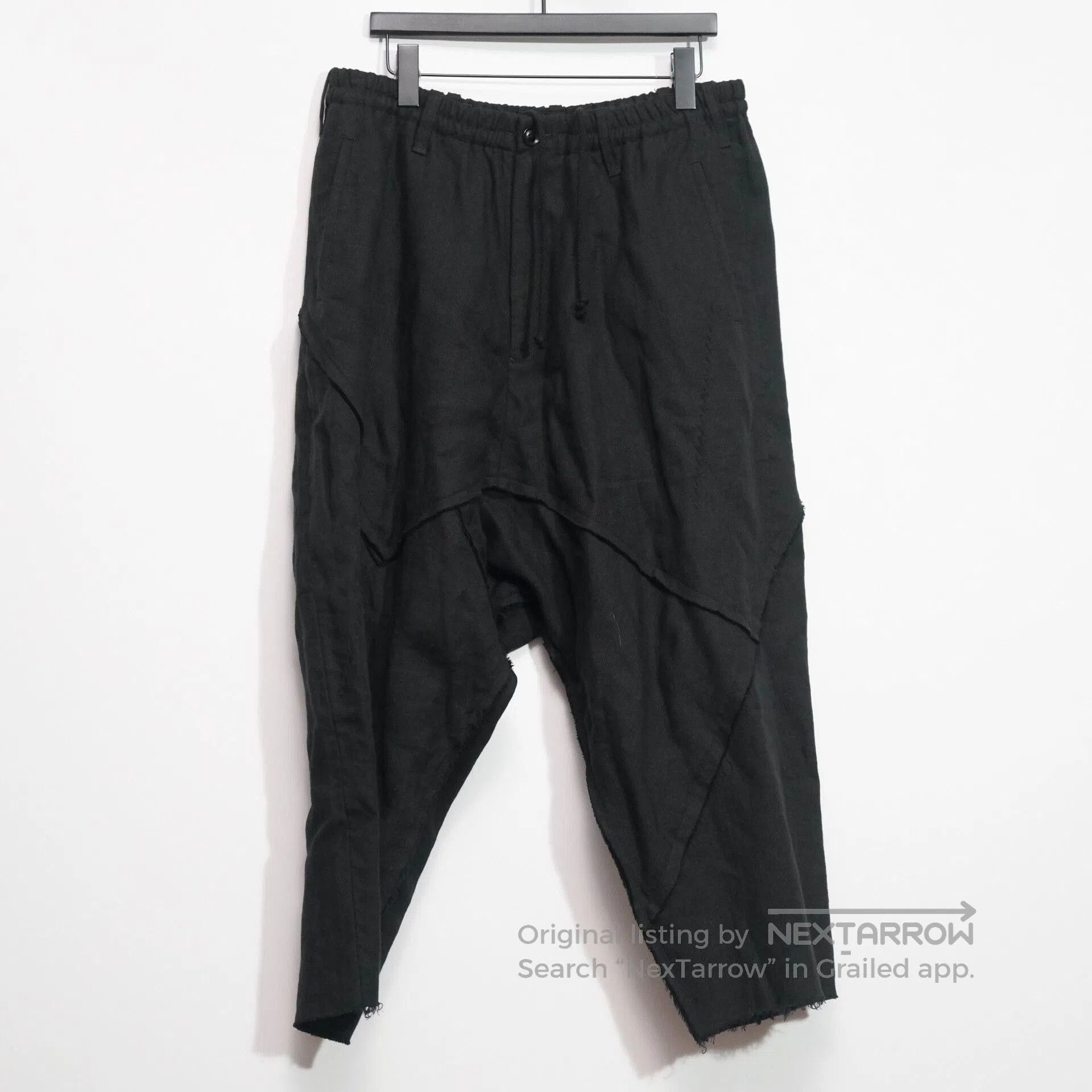 Yohji Yamamoto Yohji Yamamoto Black Low Rise Trousers. Size US 26 / EU 42 - 2 Thumbnail