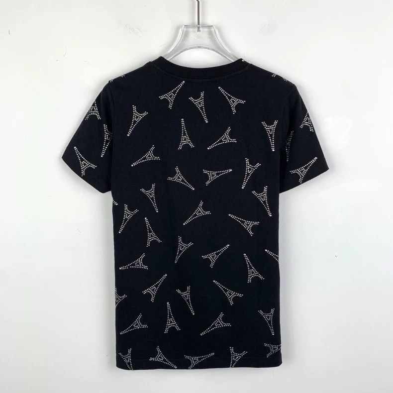 Balenciaga Balenciaga Round neck black cotton short sleeve tee with r Size S / US 4 / IT 40 - 2 Thumbnail