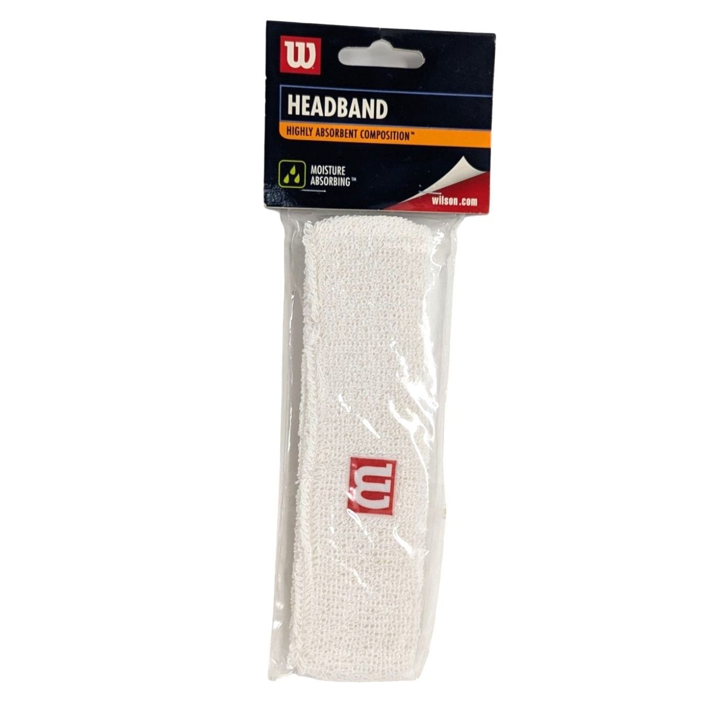 Vintage NOS 2002 Vintage Wilson Tennis Headband White Red Logo Old S Size ONE SIZE - 1 Thumbnail