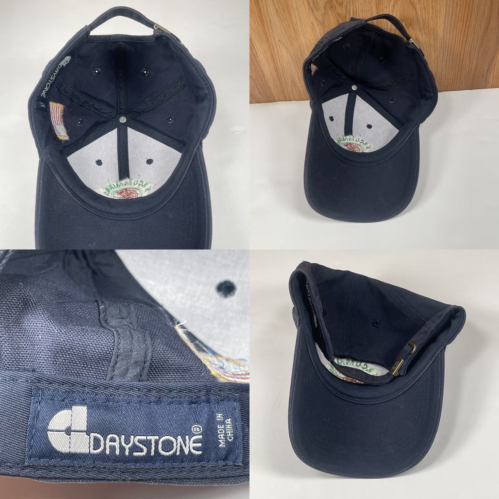 Vintage Daystone HP Cummings American Flag Adult Adjustable Baseball Hat Cap Blue - Men - Baseball Cap - Adjustable - Embroidered - Solid - Daystone Size ONE SIZE - 8 Thumbnail
