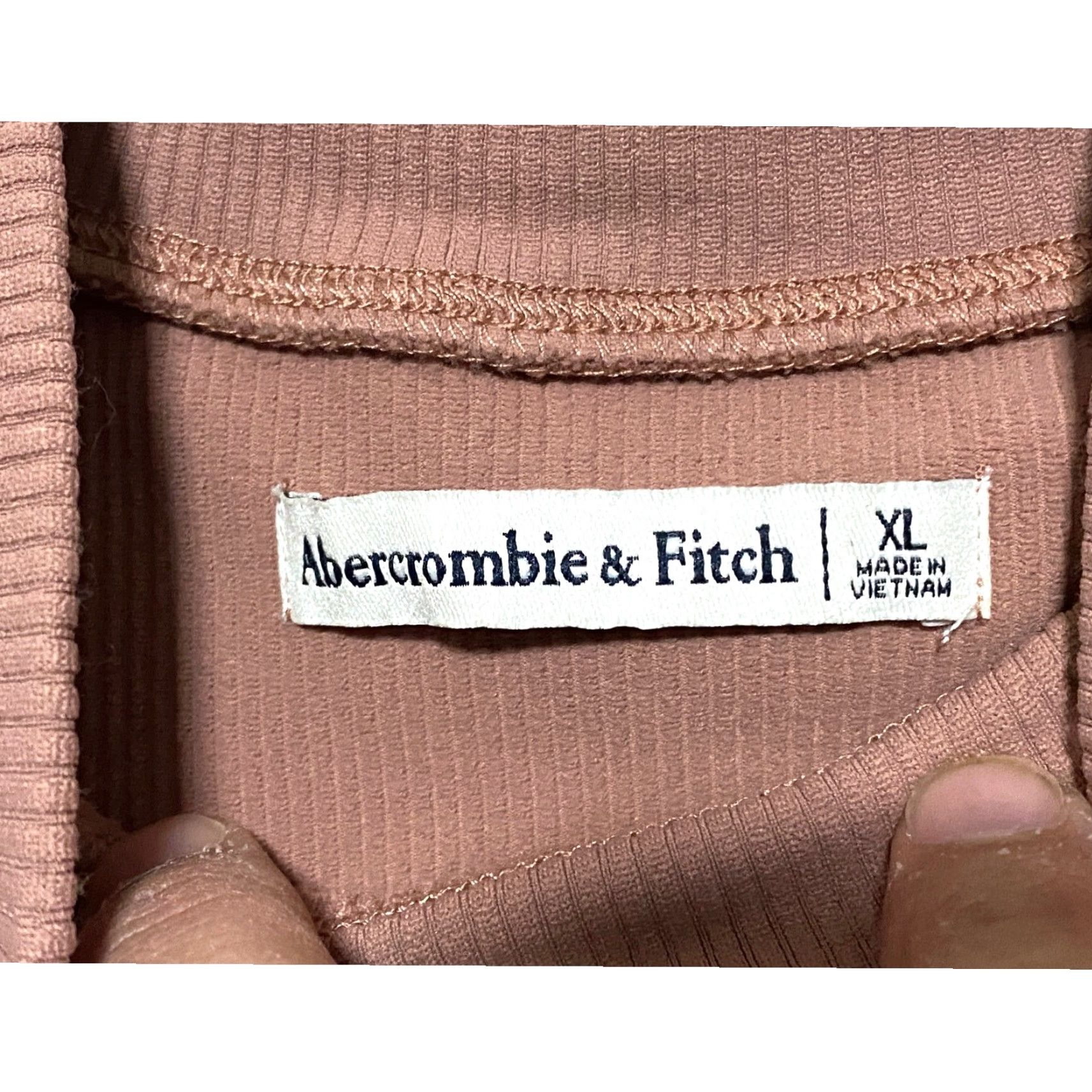 Abercrombie & Fitch Abercrombie & Fitch Sleeveless Mock Neck Ribbed Dress XL Pink Midi Womens Size XL / US 12-14 / IT 48-50 - 4 Thumbnail