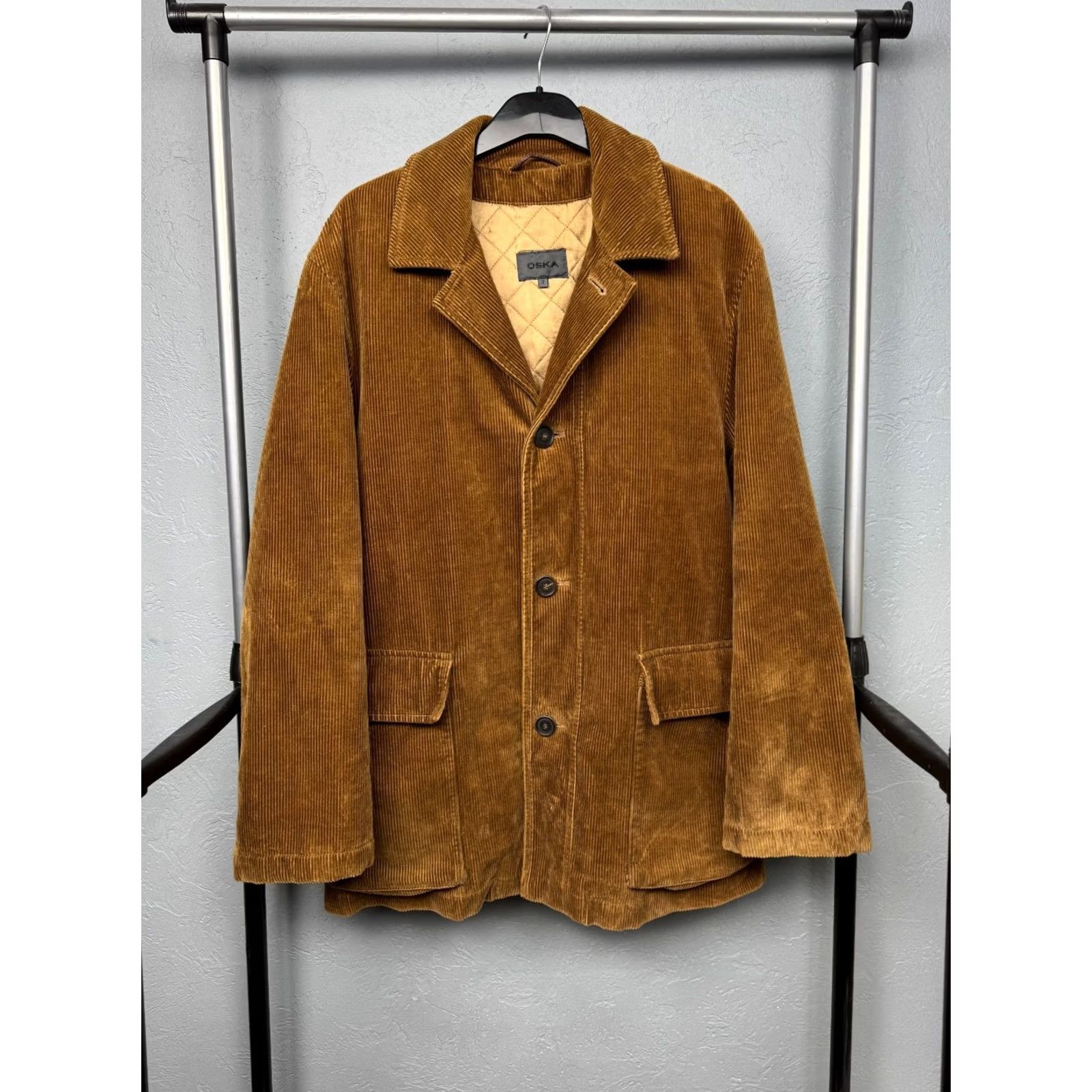 Vintage VINTAGE Oska Blazer Coat Jacket Shirt Mens Corduroy XL Brown Size 46R - 2 Thumbnail