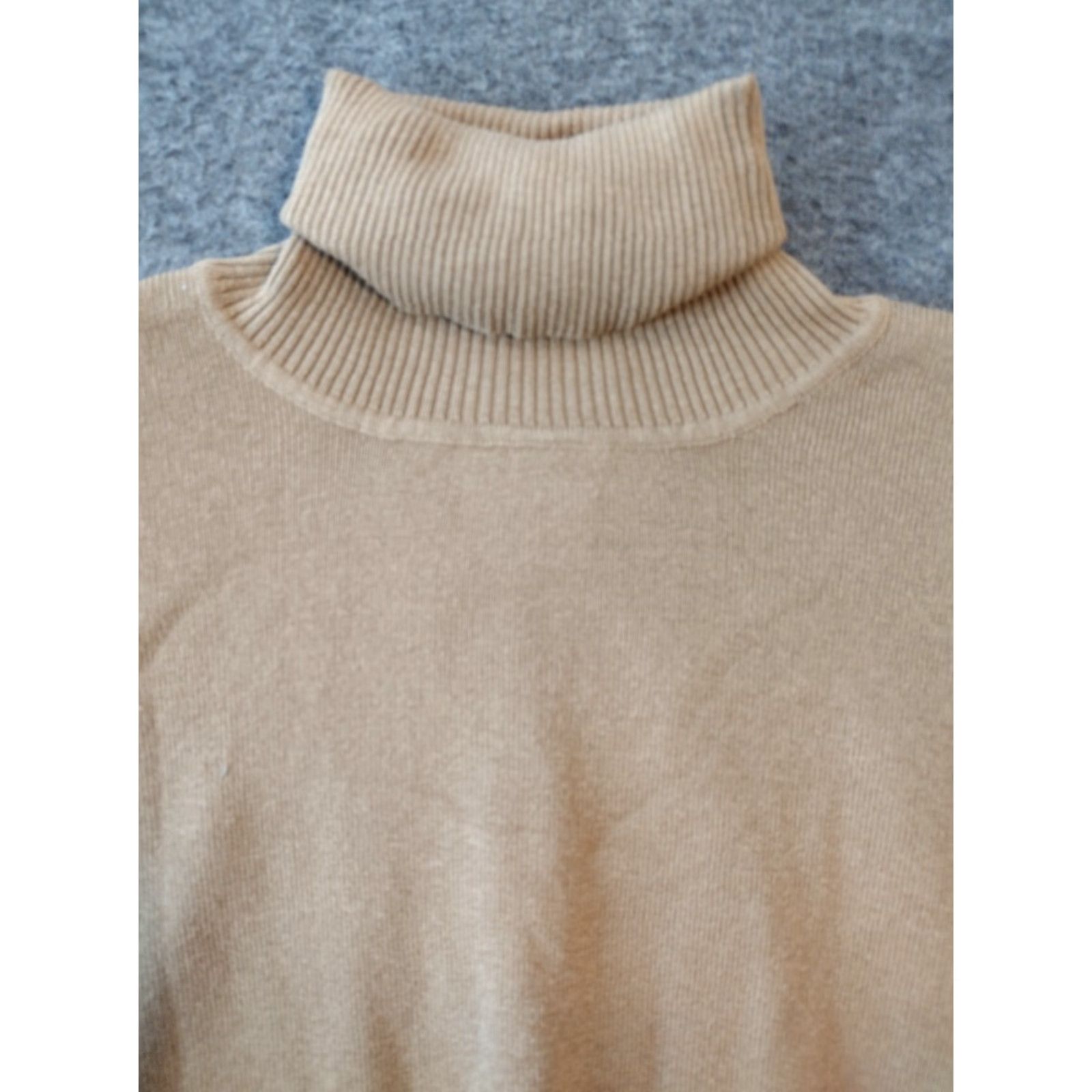 George GEORGE Women's Turtleneck Brown Sweater Size M 8-10 Pullover Casual All Seasons 80s 90s Size M / US 6-8 / IT 42-44 - 3 Thumbnail