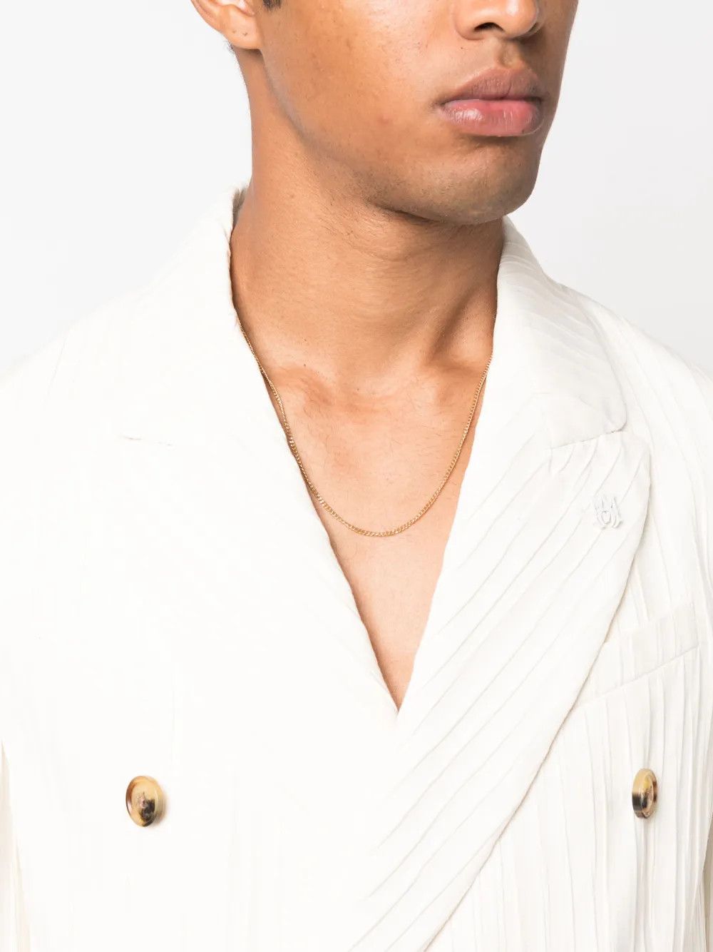 Amiri o1y0525 Blazer in Ivory Size US M / EU 48-50 / 2 - 2 Thumbnail